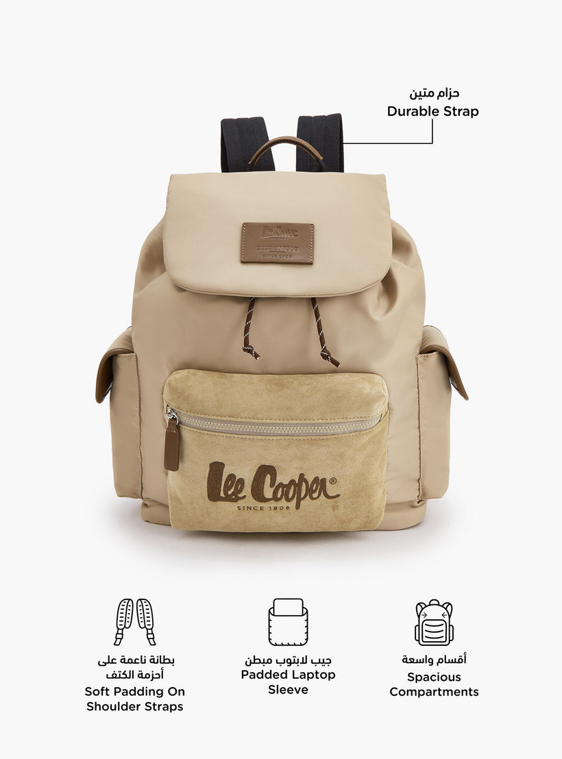شنطة ظهر بأحزمة كتف قابلة للتعديل وطبعات الشعار من لي كوبر-school-bagsandbackpacks-backpacks-image-2