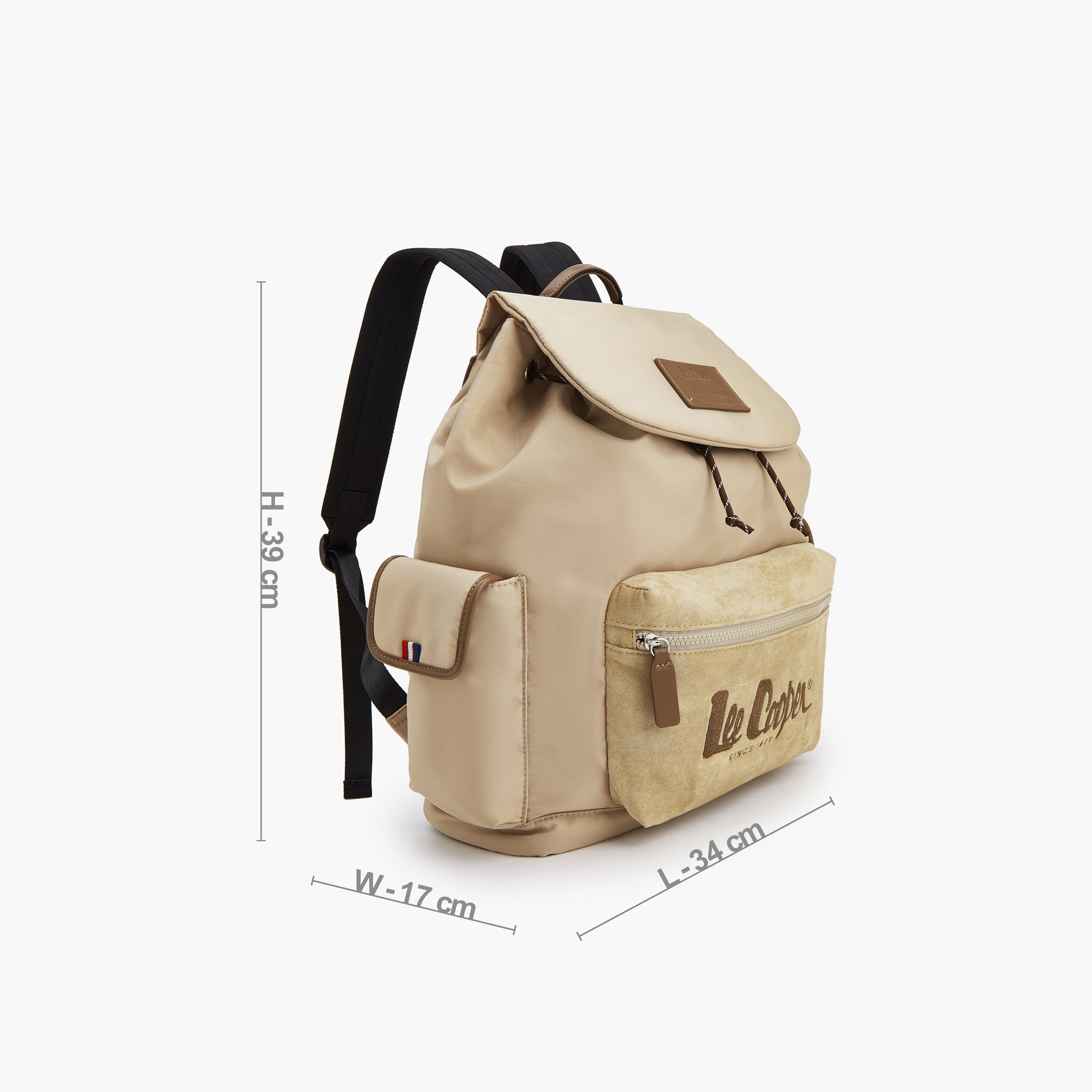 شنطة ظهر بأحزمة كتف قابلة للتعديل وطبعات الشعار من لي كوبر-school-bagsandbackpacks-backpacks-image-5