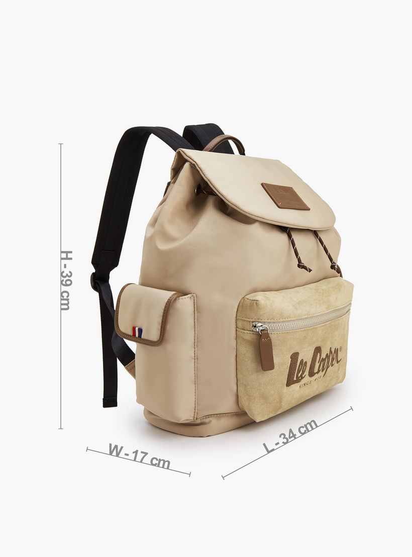 شنطة ظهر بأحزمة كتف قابلة للتعديل وطبعات الشعار من لي كوبر-school-bagsandbackpacks-backpacks-image-5