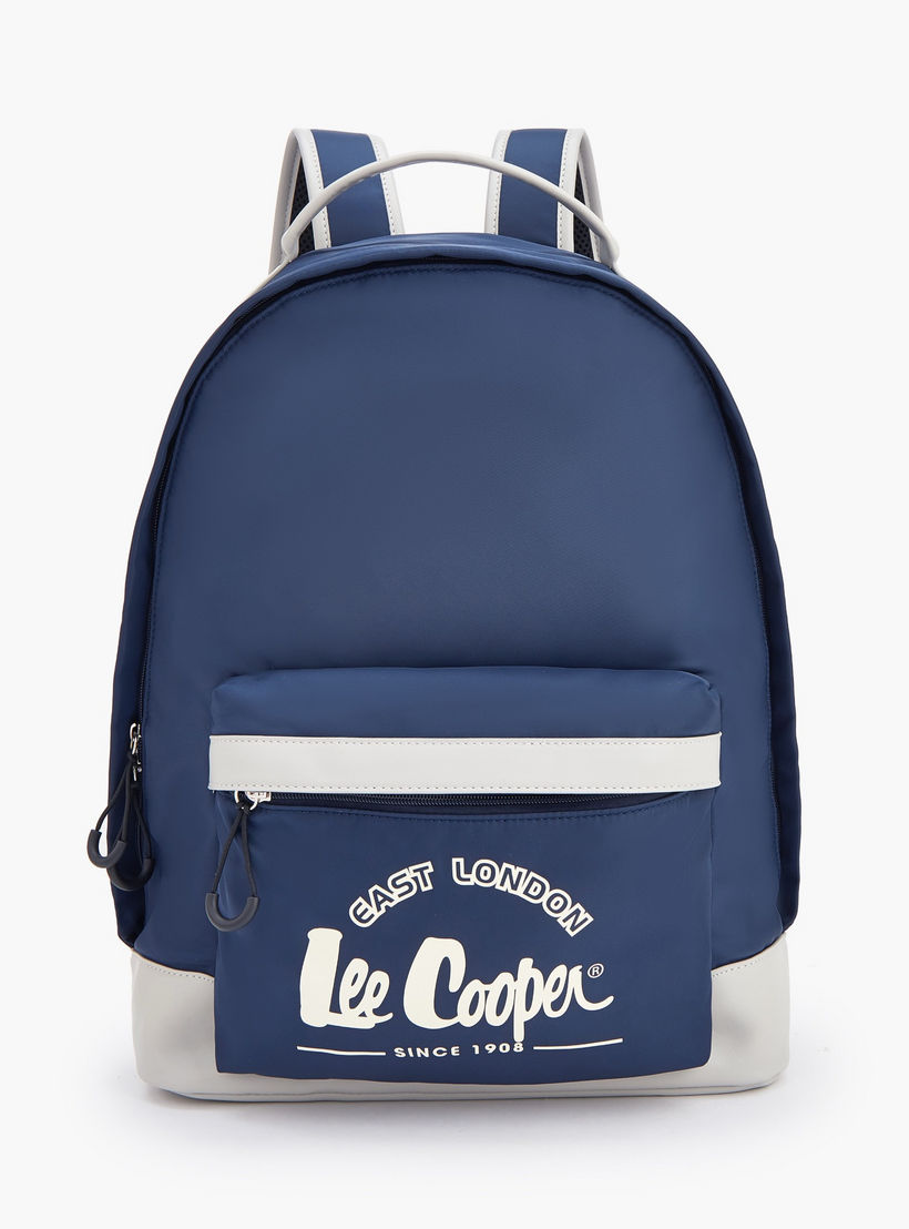 شنطة ظهر بأحزمة كتف قابلة للتعديل وطبعات الشعار من لي كوبر-school-bagsandbackpacks-backpacks-image-1