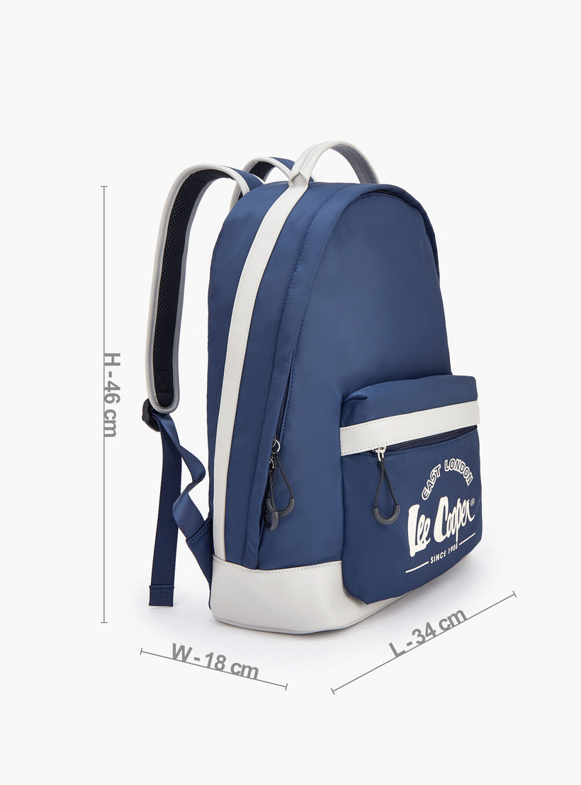 شنطة ظهر بأحزمة كتف قابلة للتعديل وطبعات الشعار من لي كوبر-school-bagsandbackpacks-backpacks-image-5