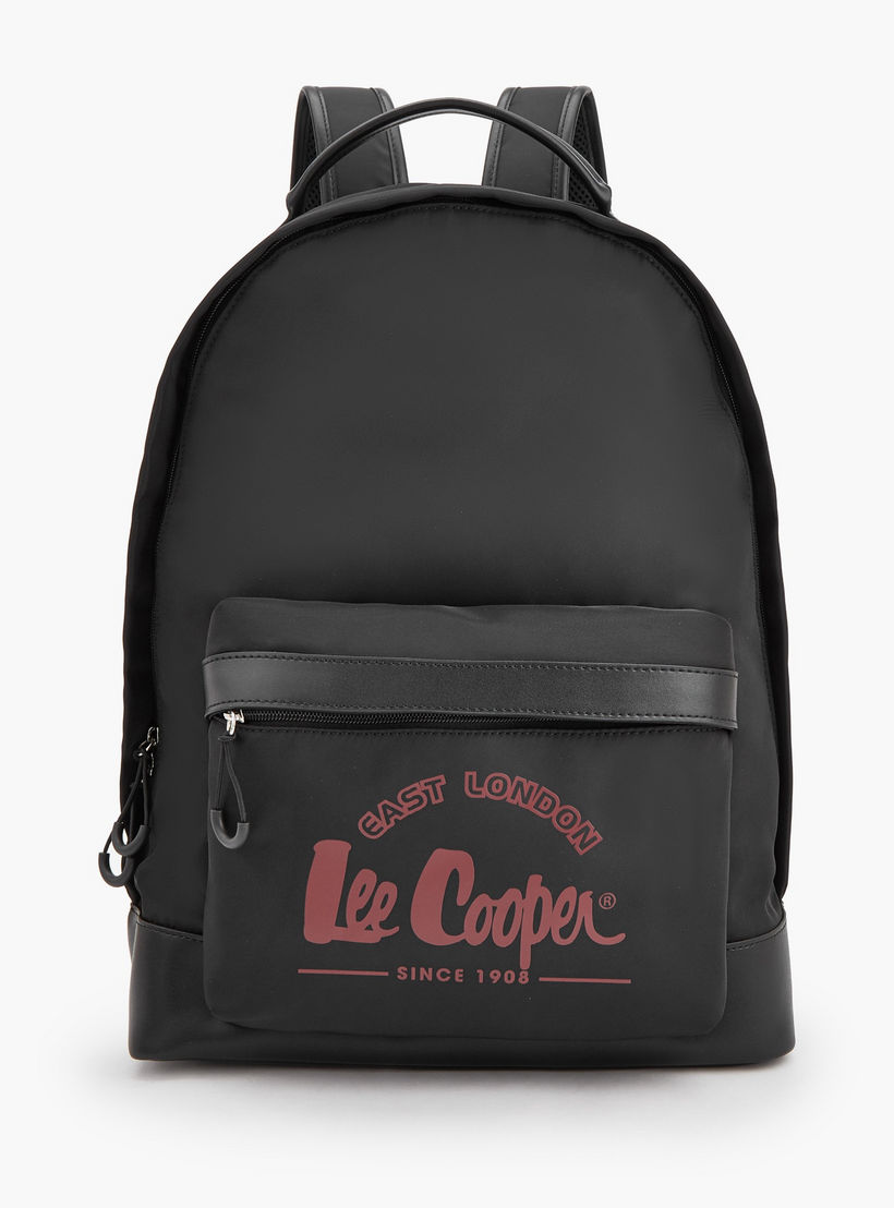 شنطة ظهر بأحزمة كتف قابلة للتعديل وطبعات الشعار من لي كوبر-school-bagsandbackpacks-backpacks-image-1