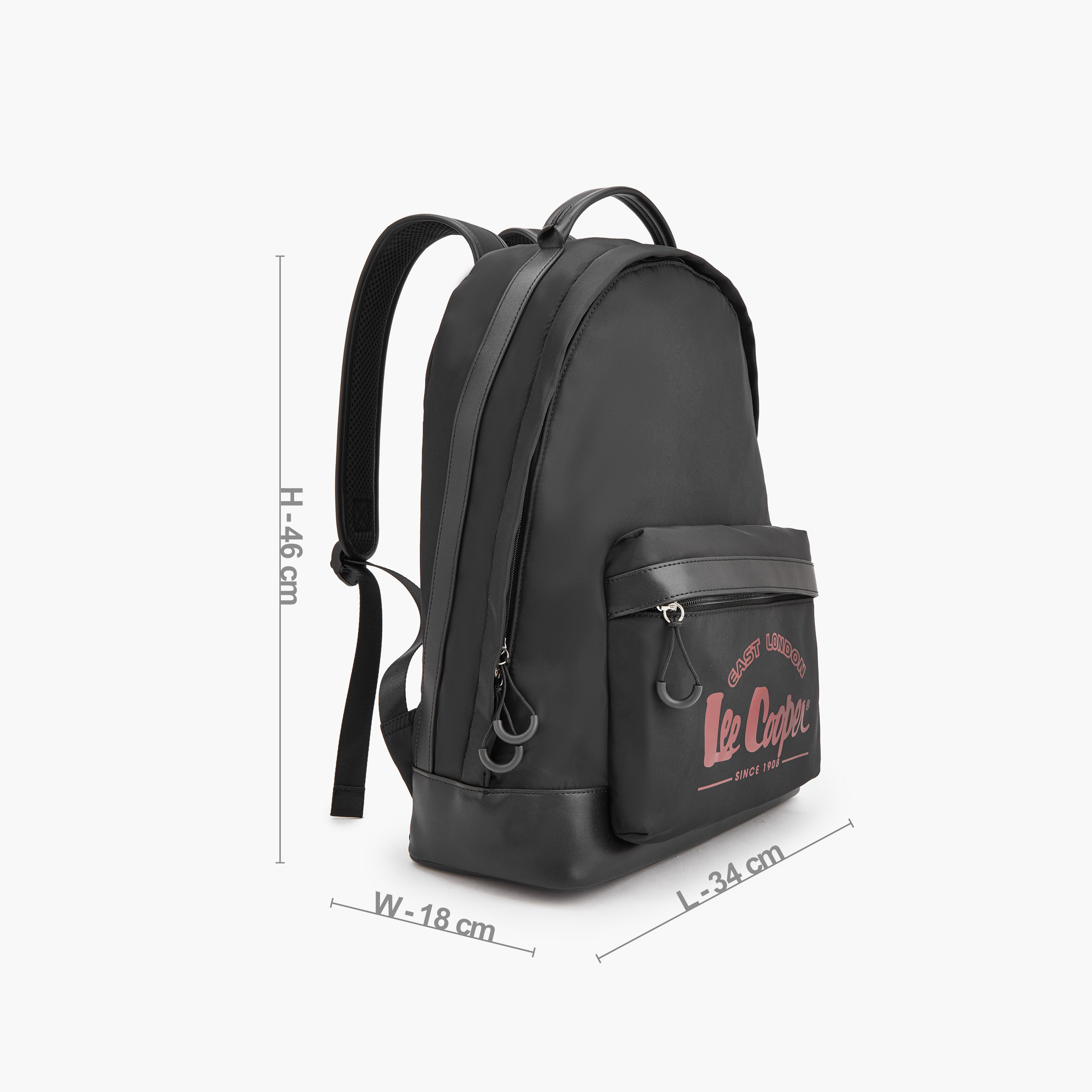 شنطة ظهر بأحزمة كتف قابلة للتعديل وطبعات الشعار من لي كوبر-school-bagsandbackpacks-backpacks-image-4