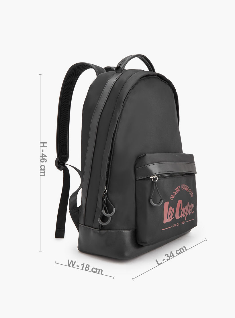 شنطة ظهر بأحزمة كتف قابلة للتعديل وطبعات الشعار من لي كوبر-school-bagsandbackpacks-backpacks-image-4