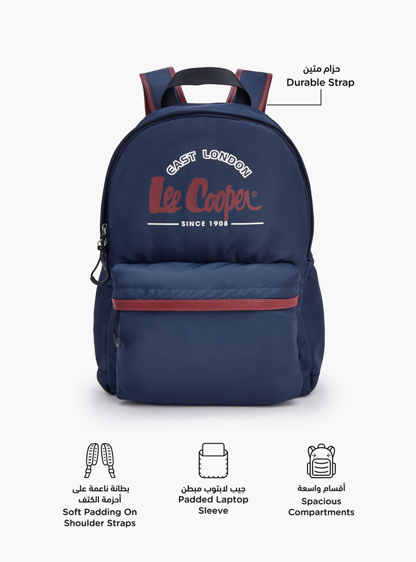 شنطة ظهر بجيب أمامي وطبعات الشعار من لي كوبر-school-bagsandbackpacks-backpacks-image-4