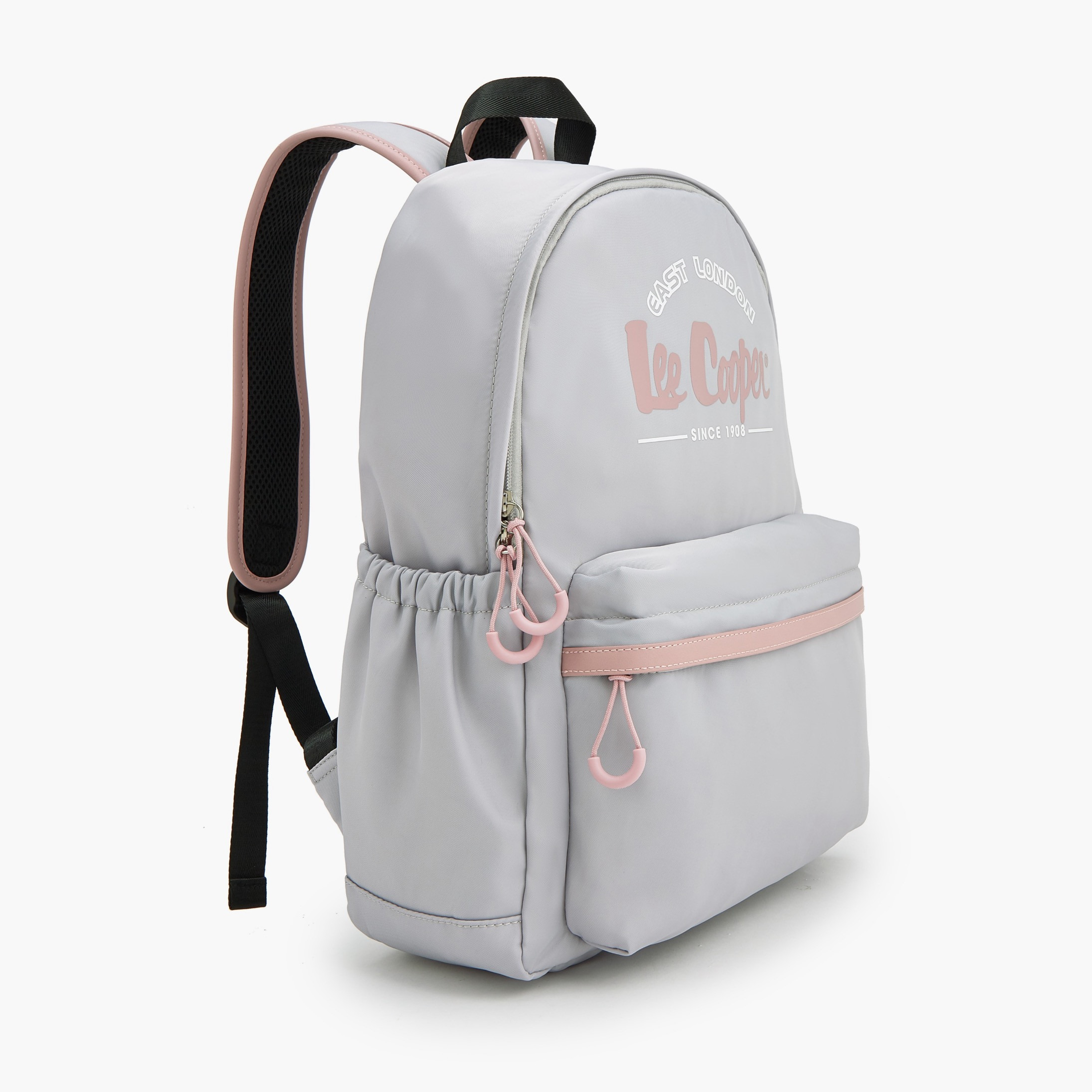 Lee Cooper Logo Print Backpack with Front Pocket-school-bagsandbackpacks-backpacks-image-4