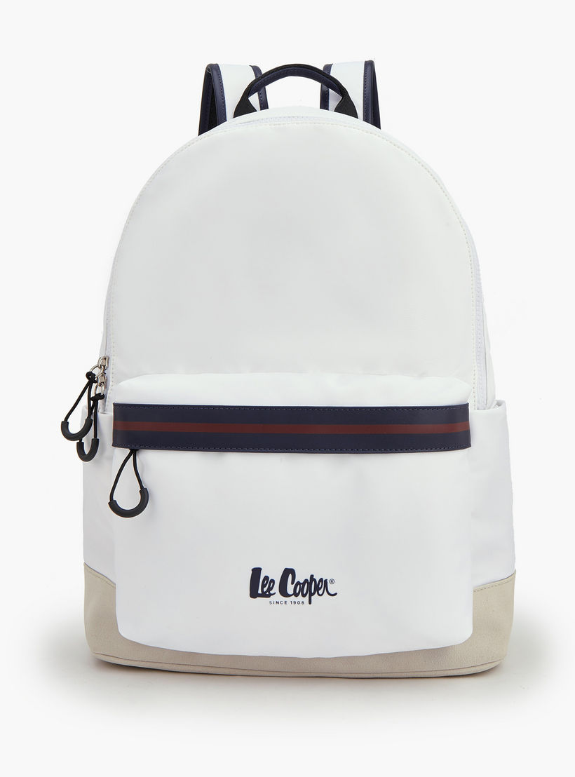 شنطة ظهر بأحزمة كتف قابلة للتعديل وطبعات الشعار من لي كوبر-school-bagsandbackpacks-backpacks-image-1