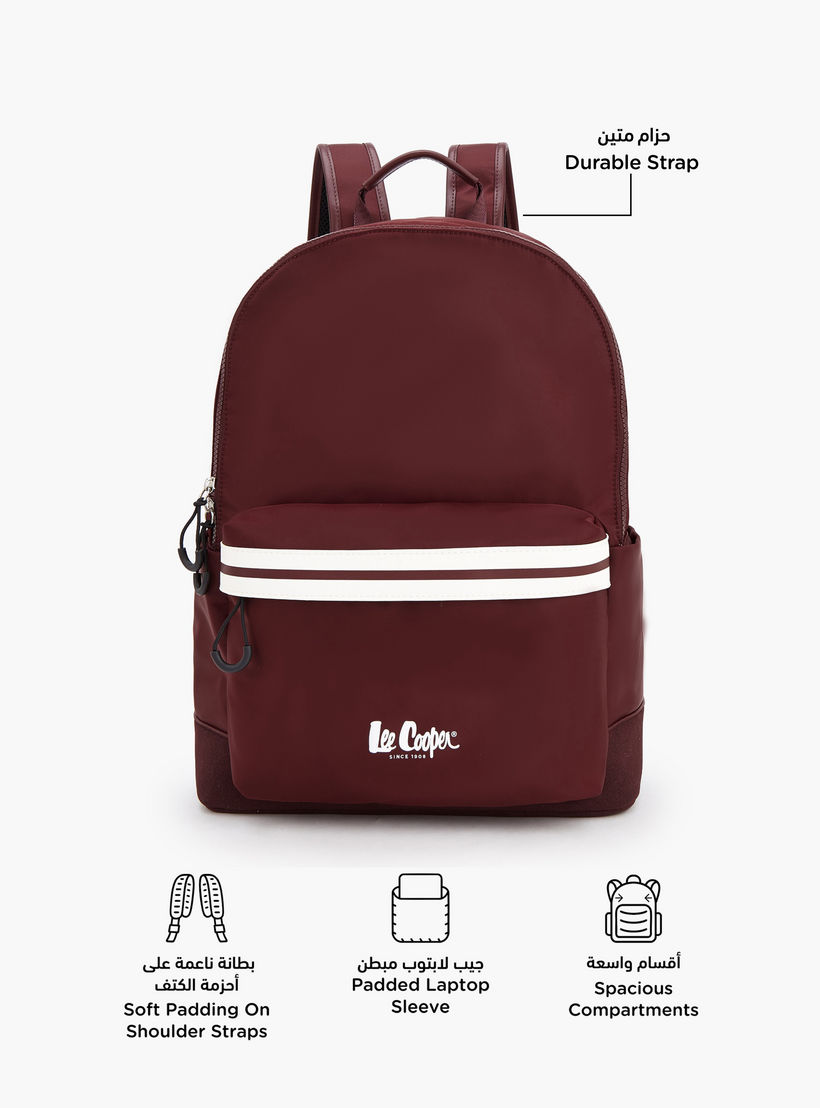 شنطة ظهر بأحزمة كتف قابلة للتعديل وطبعات الشعار من لي كوبر-school-bagsandbackpacks-backpacks-image-4