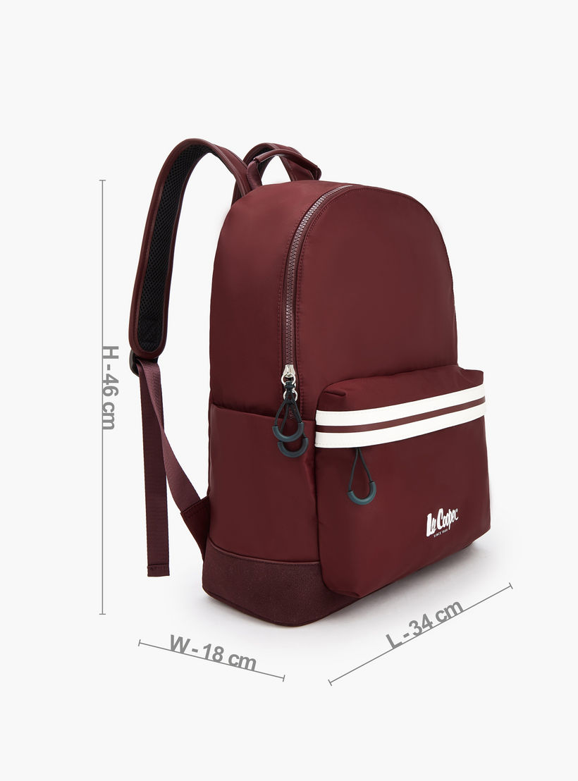 شنطة ظهر بأحزمة كتف قابلة للتعديل وطبعات الشعار من لي كوبر-school-bagsandbackpacks-backpacks-image-2