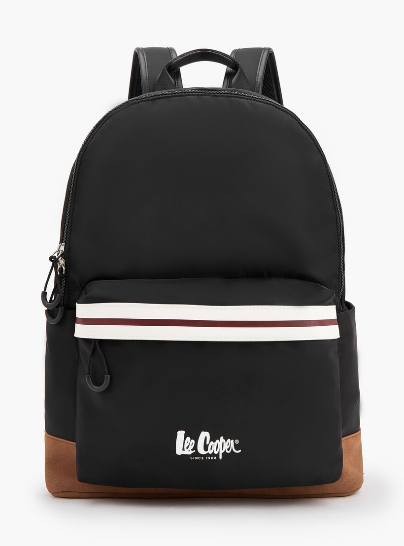 شنطة ظهر بأحزمة كتف قابلة للتعديل وطبعات الشعار من لي كوبر-school-bagsandbackpacks-backpacks-image-1