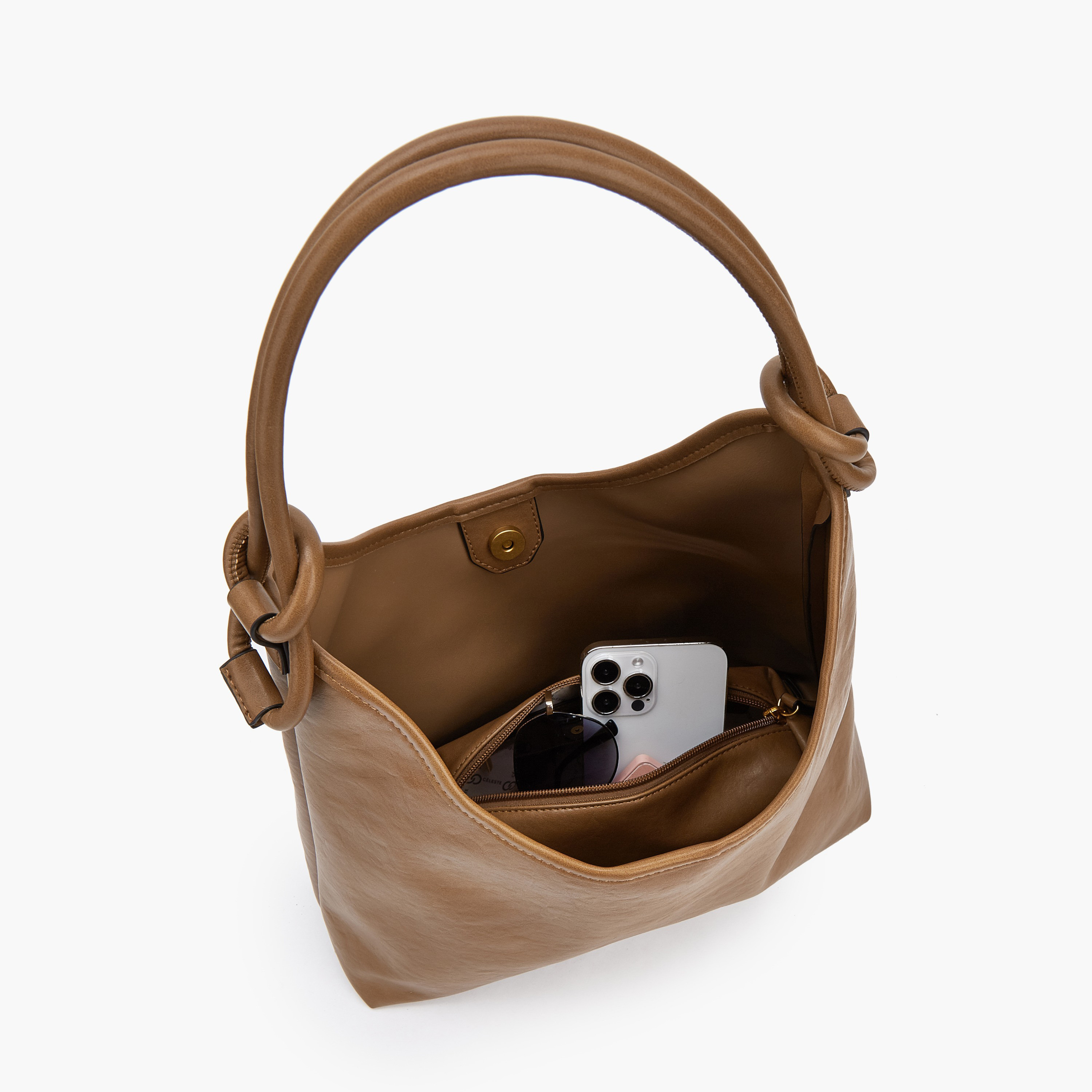 Celeste Solid Hobo Bag with Pouch-women-bagsandwallets-handbags-image-2