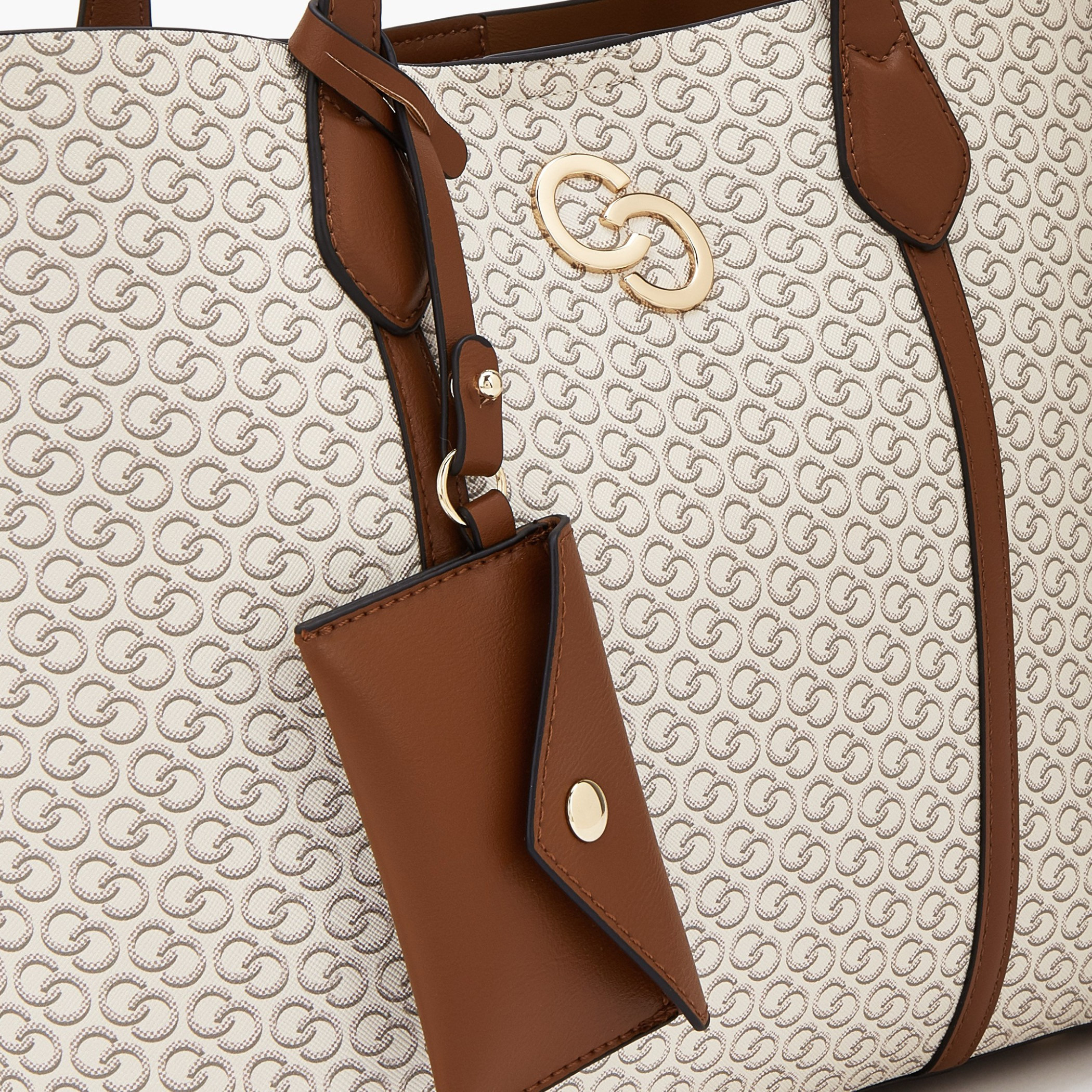 شنطة توتي بطبعات وبزر إغلاق مع محفظة عملات معدنية من سيليست-women-bagsandwallets-handbags-image-3