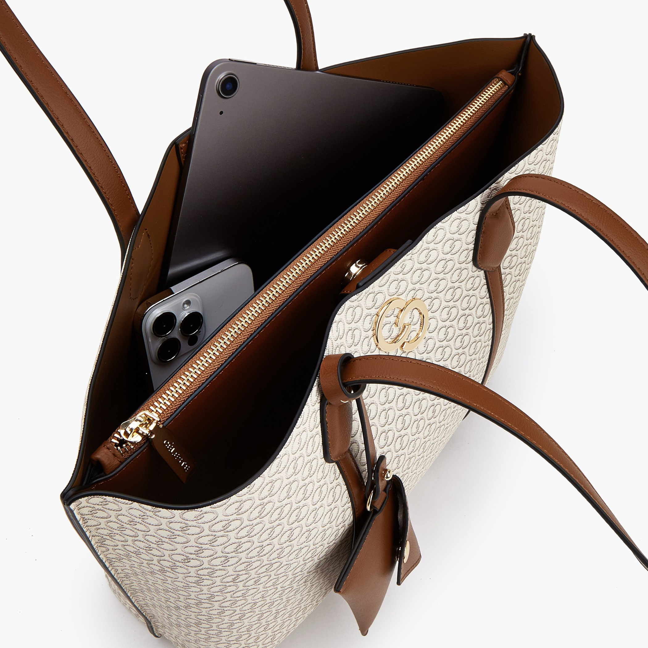 شنطة توتي بطبعات وبزر إغلاق مع محفظة عملات معدنية من سيليست-women-bagsandwallets-handbags-image-7
