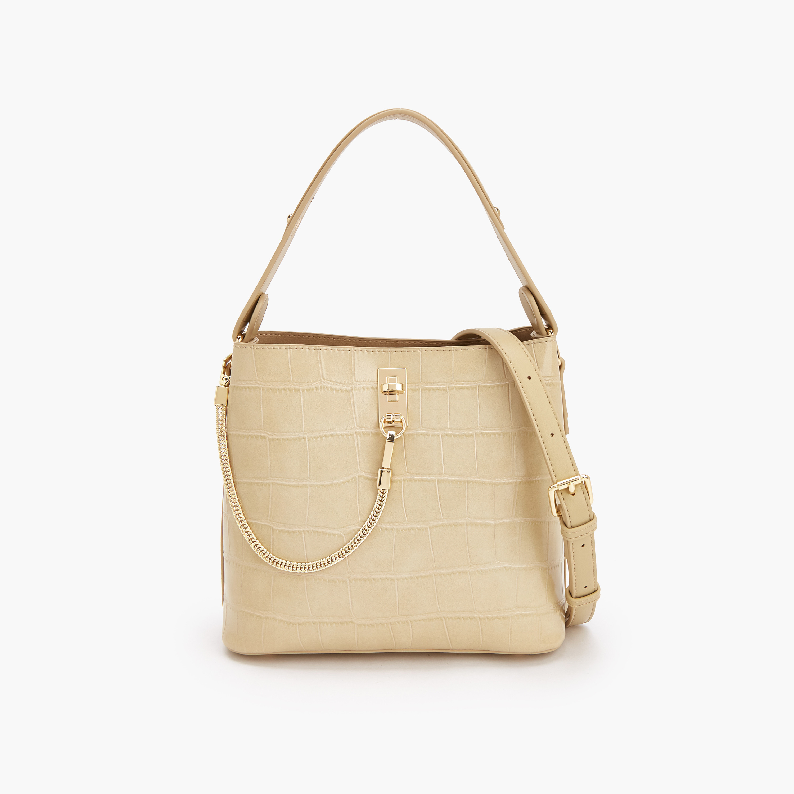 شنطة كتف بارزة الملمس بسحّاب من سيليست-women-bagsandwallets-handbags-image-1