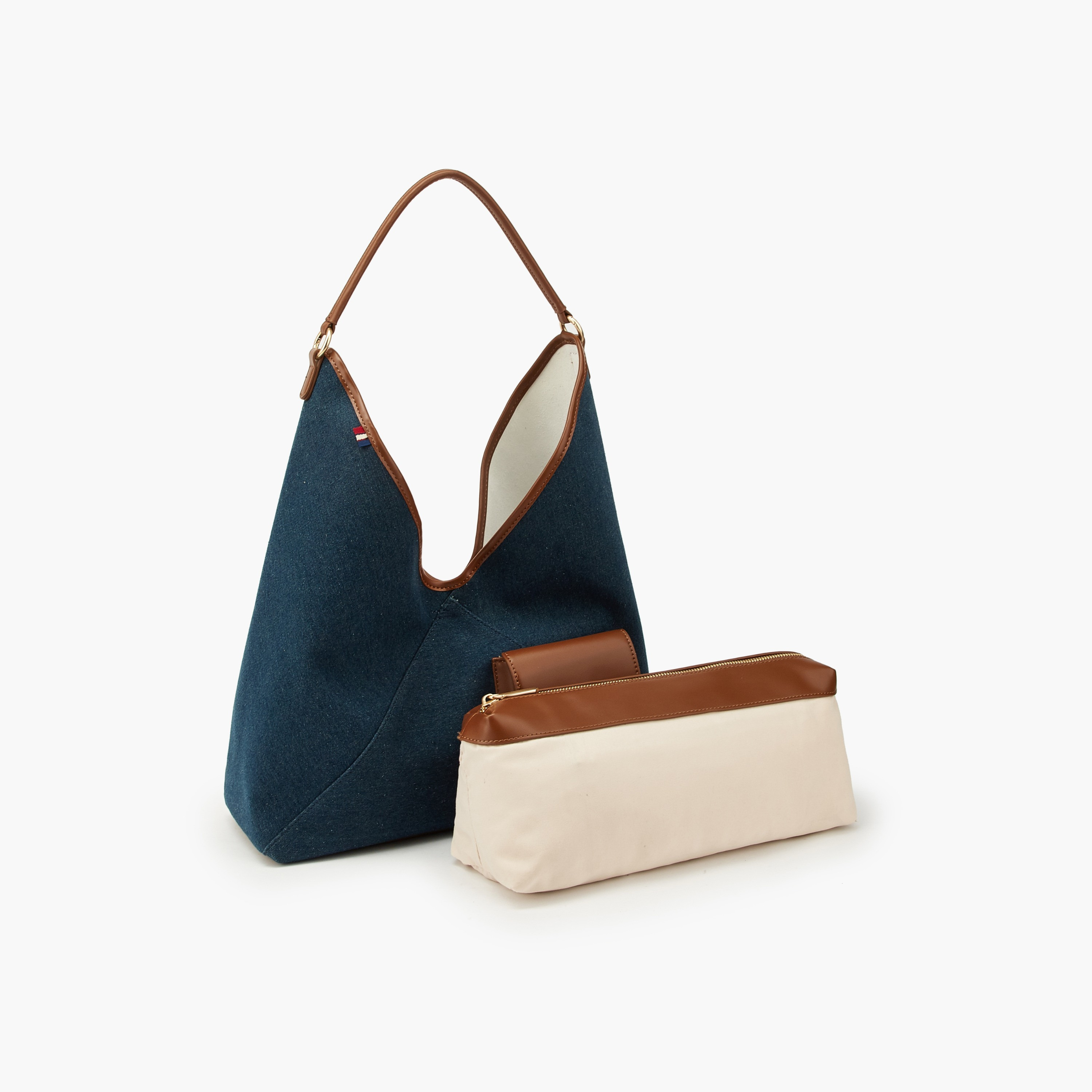 شنطة كتف دينم مع محفظة من لي كوبر-women-bagsandwallets-handbags-image-2