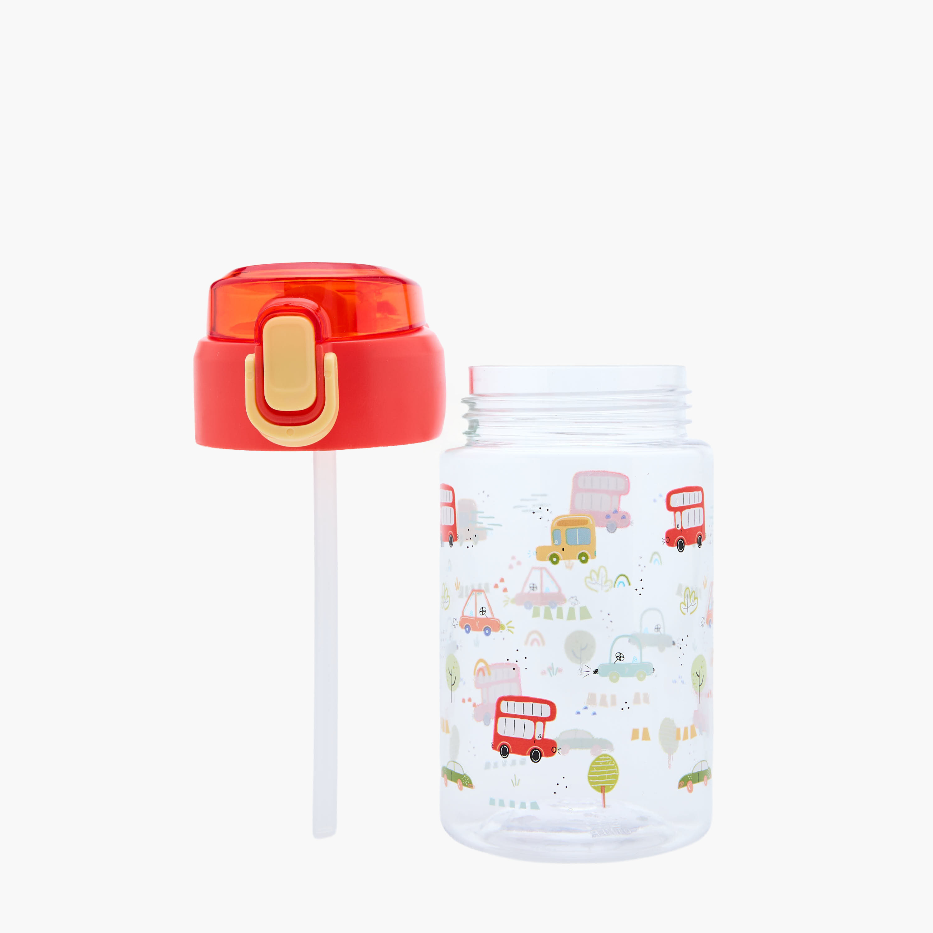 Juniors Vehicle Print Tritan Water Bottle with Spout and Flip Lid - 450 ml-baby-feeding-mealtimeessentials-image-2