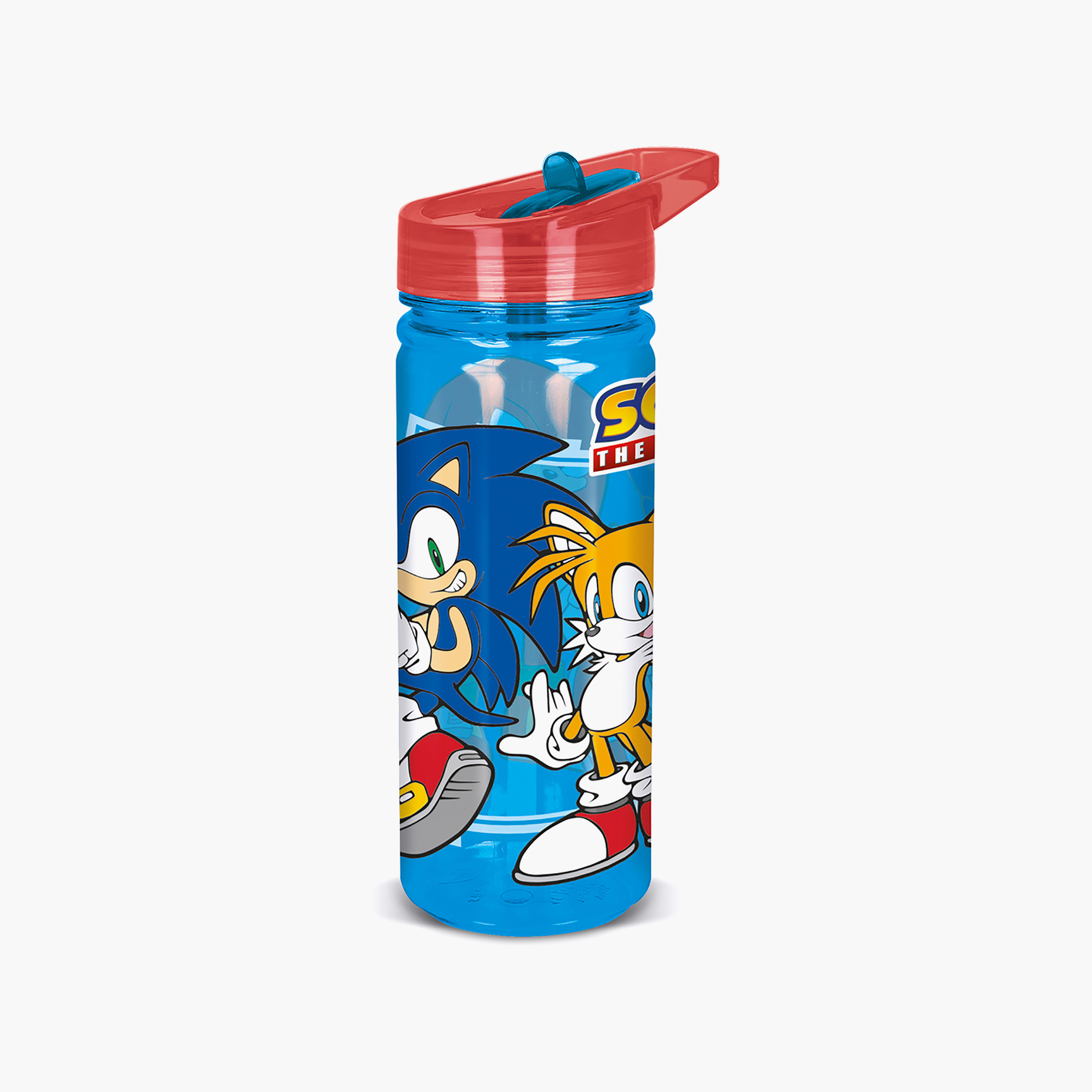 SEGA Sonic Print Water Bottle with Flip Spout and Handle - 600 ml-school-waterbottles-image-1