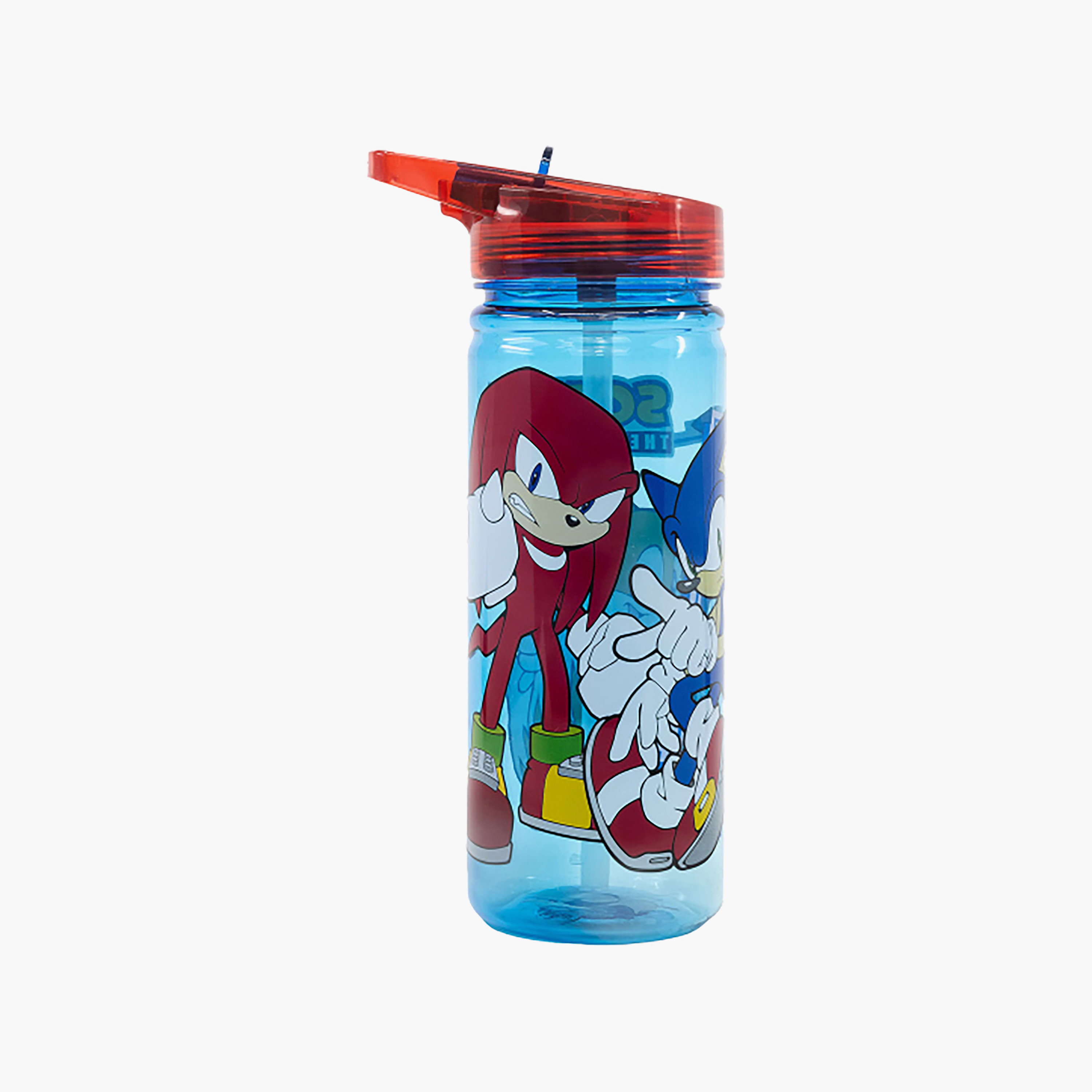 SEGA Sonic Print Water Bottle with Flip Spout and Handle - 600 ml-school-waterbottles-image-2