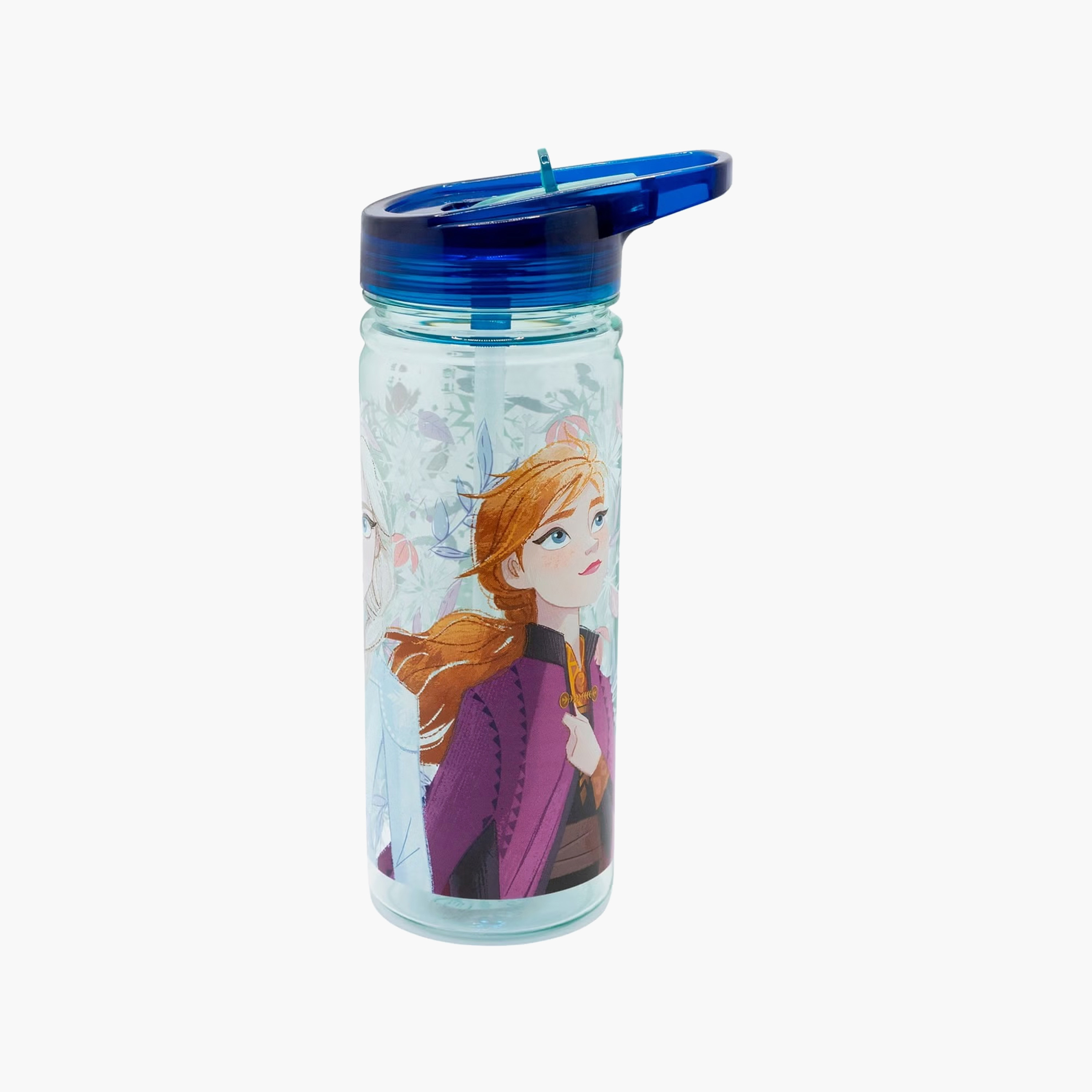 Disney Frozen Print Water Bottle with Straw and Handle - 580 ml-school-waterbottles-image-1