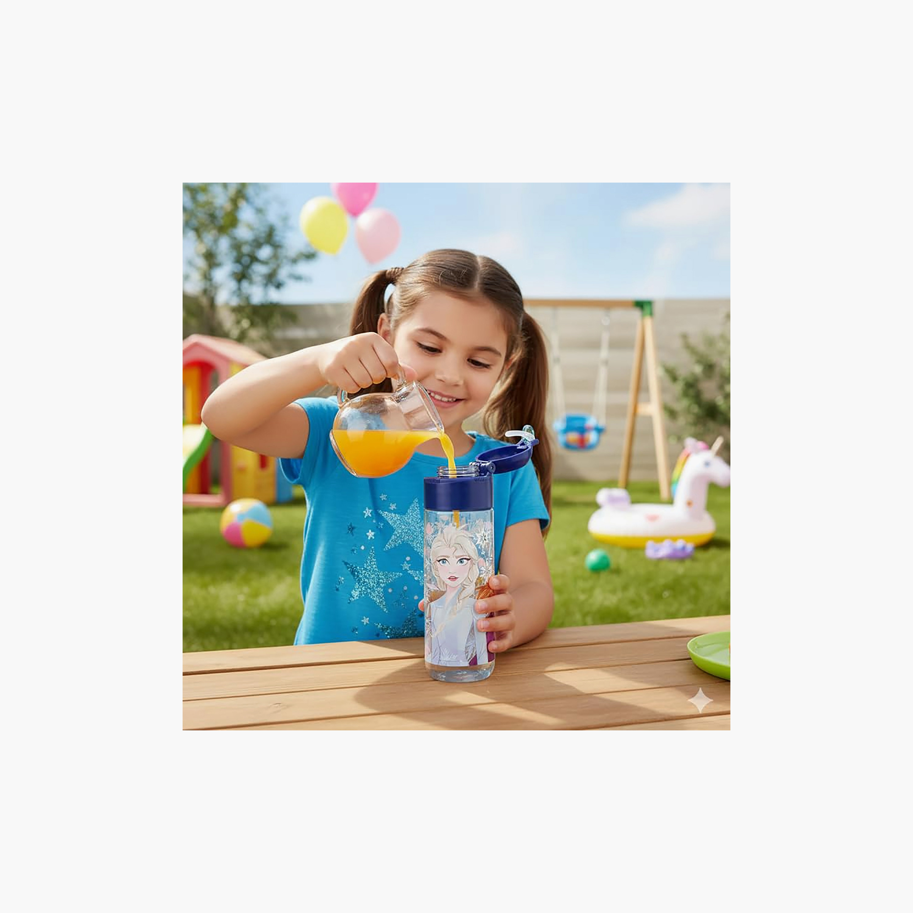 Disney Frozen Polypropylene Water Bottle with Spout and BPA Free - 540 ml-school-waterbottles-image-3
