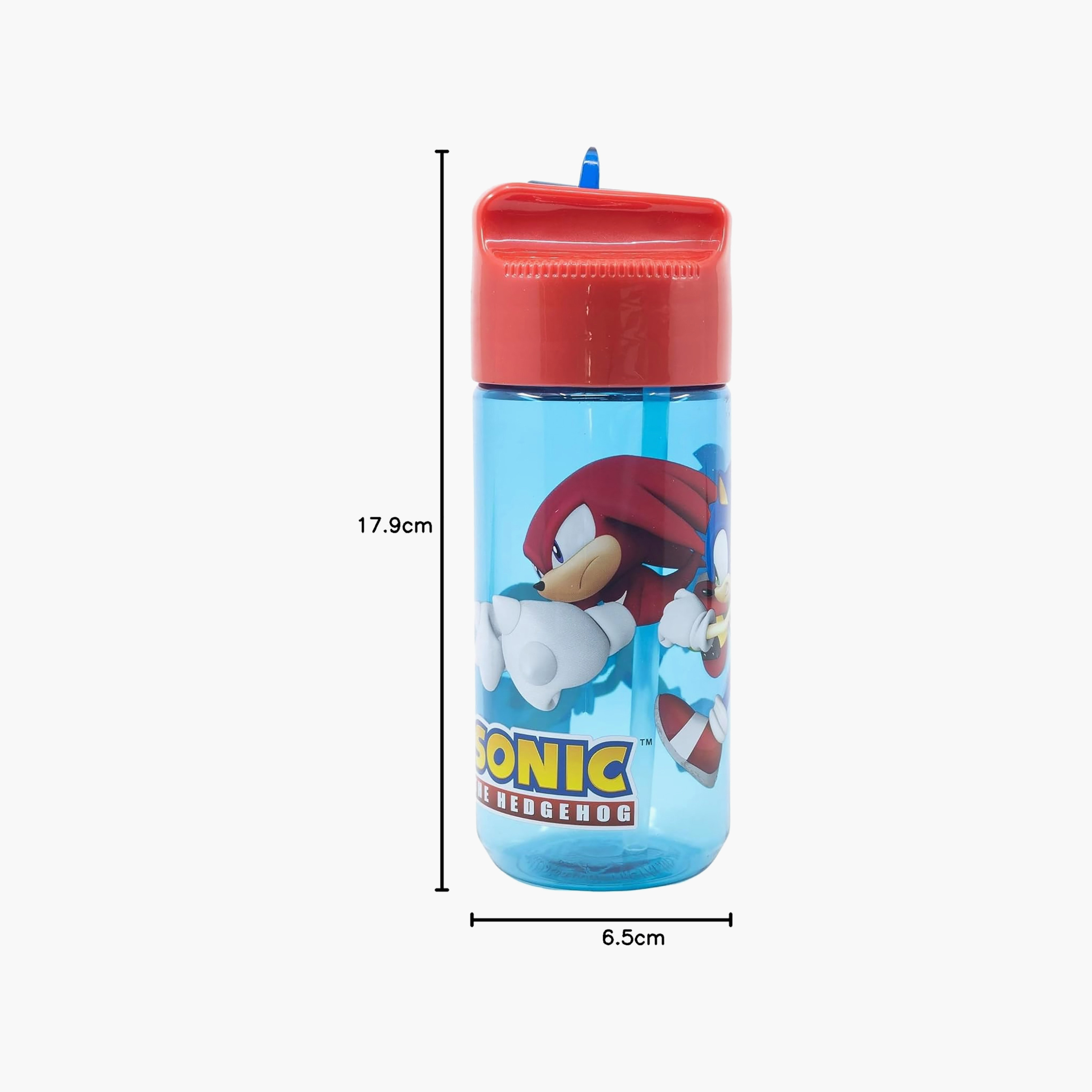 SEGA Sonic Print Water Bottle with Flip Spout - 540 ml-school-waterbottles-image-2