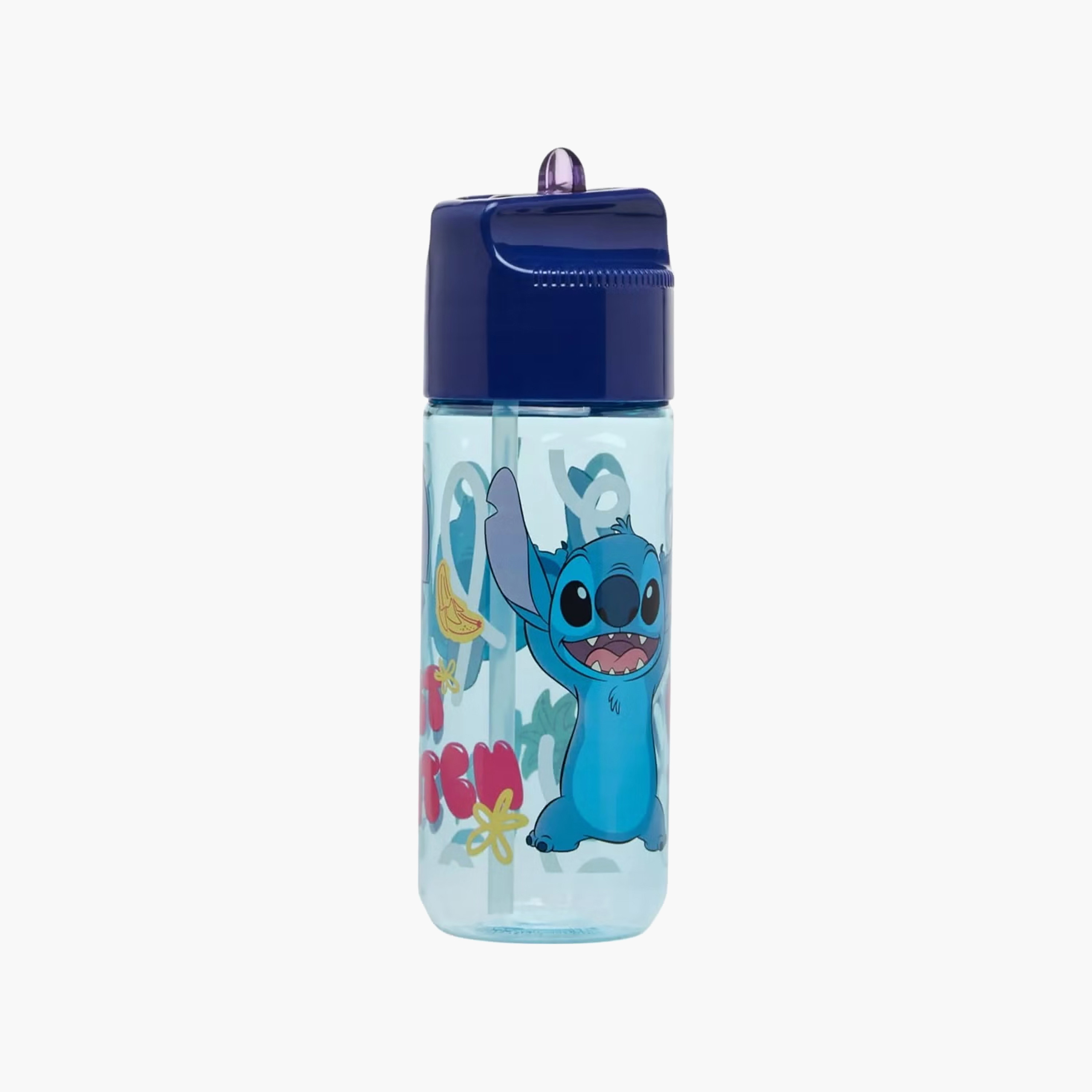 Disney Stitch Print Water Bottle with Flip Spout - 540 ml-school-waterbottles-image-1