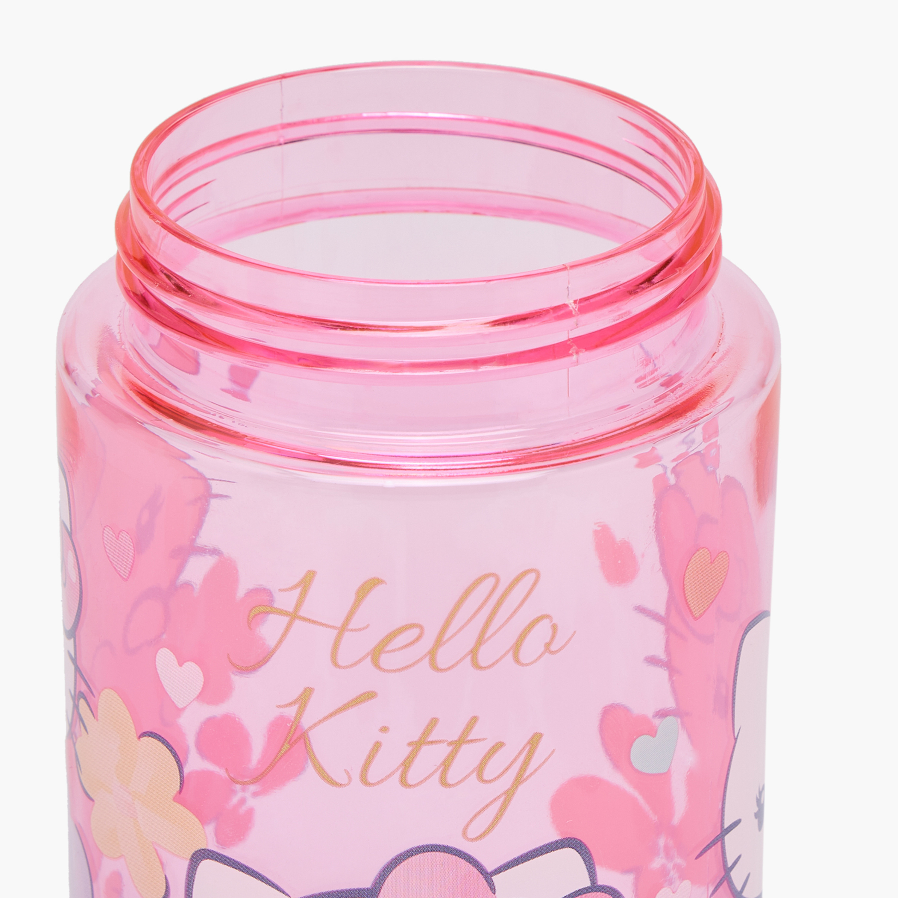 قارورة مياه بفوهة قلابة ومقبض وطبعات هالو كيتي من سانريو - 480 مل-school-waterbottles-image-5