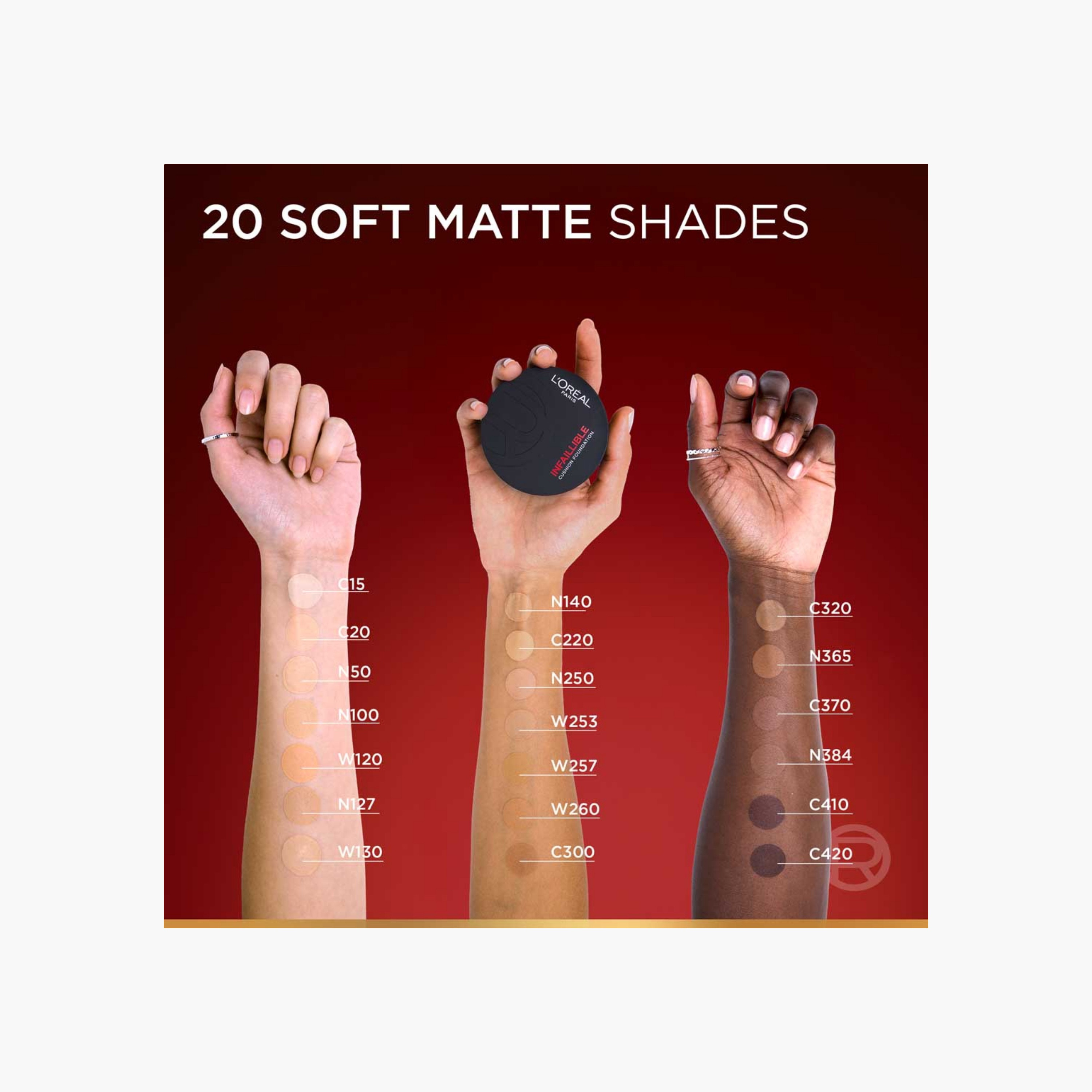 كريم أساس كوشن إنفاليبل فريش وير يدوم لـ24 ساعة من لوريال باريس-beautyandpersonalcare-makeup-face-foundations-image-61