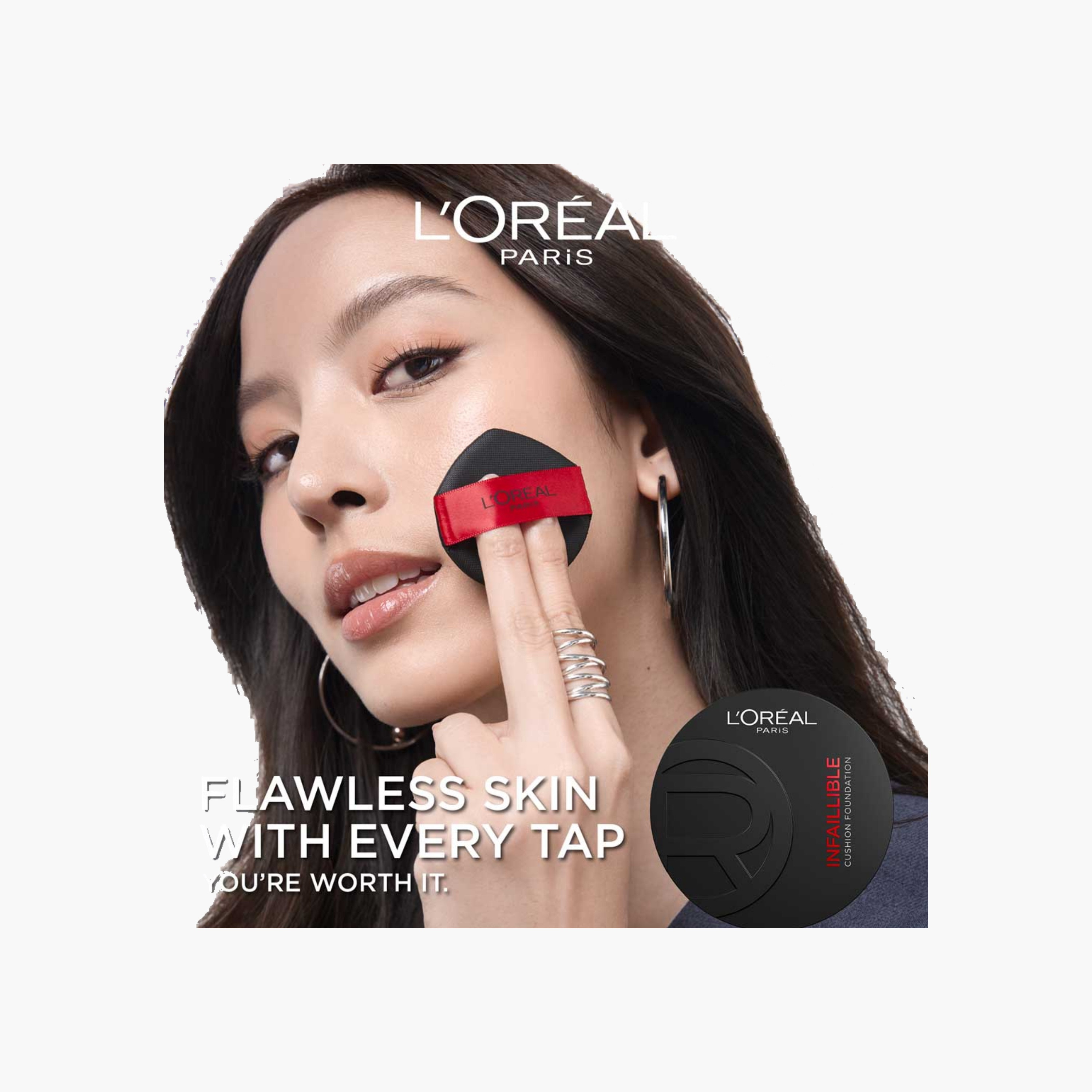 كريم أساس كوشن إنفاليبل فريش وير يدوم لـ24 ساعة من لوريال باريس-beautyandpersonalcare-makeup-face-foundations-image-89