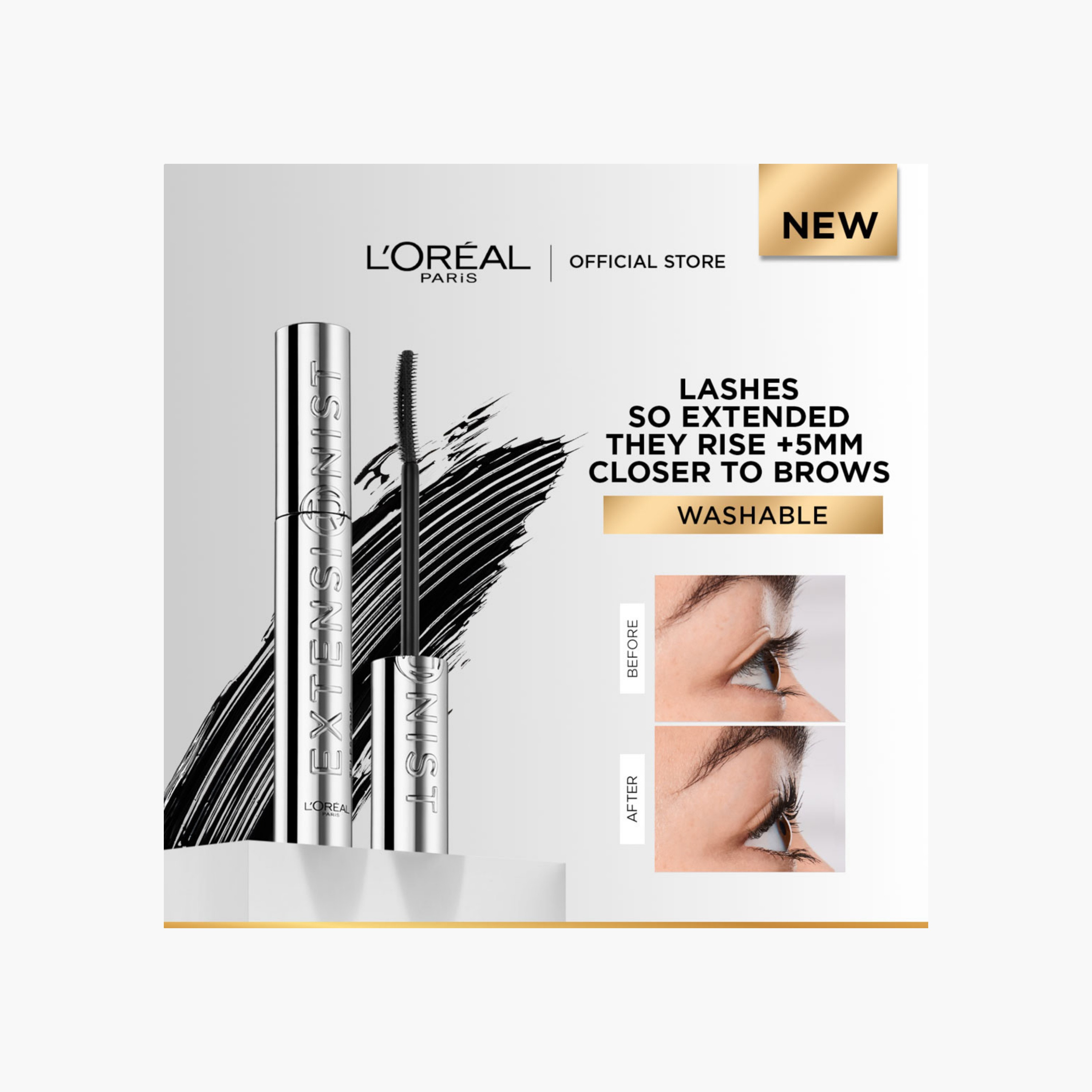ماسكارا إكستنشونيست من لوريال باريس - أسود-beautyandpersonalcare-makeup-eyes-mascaras-image-3
