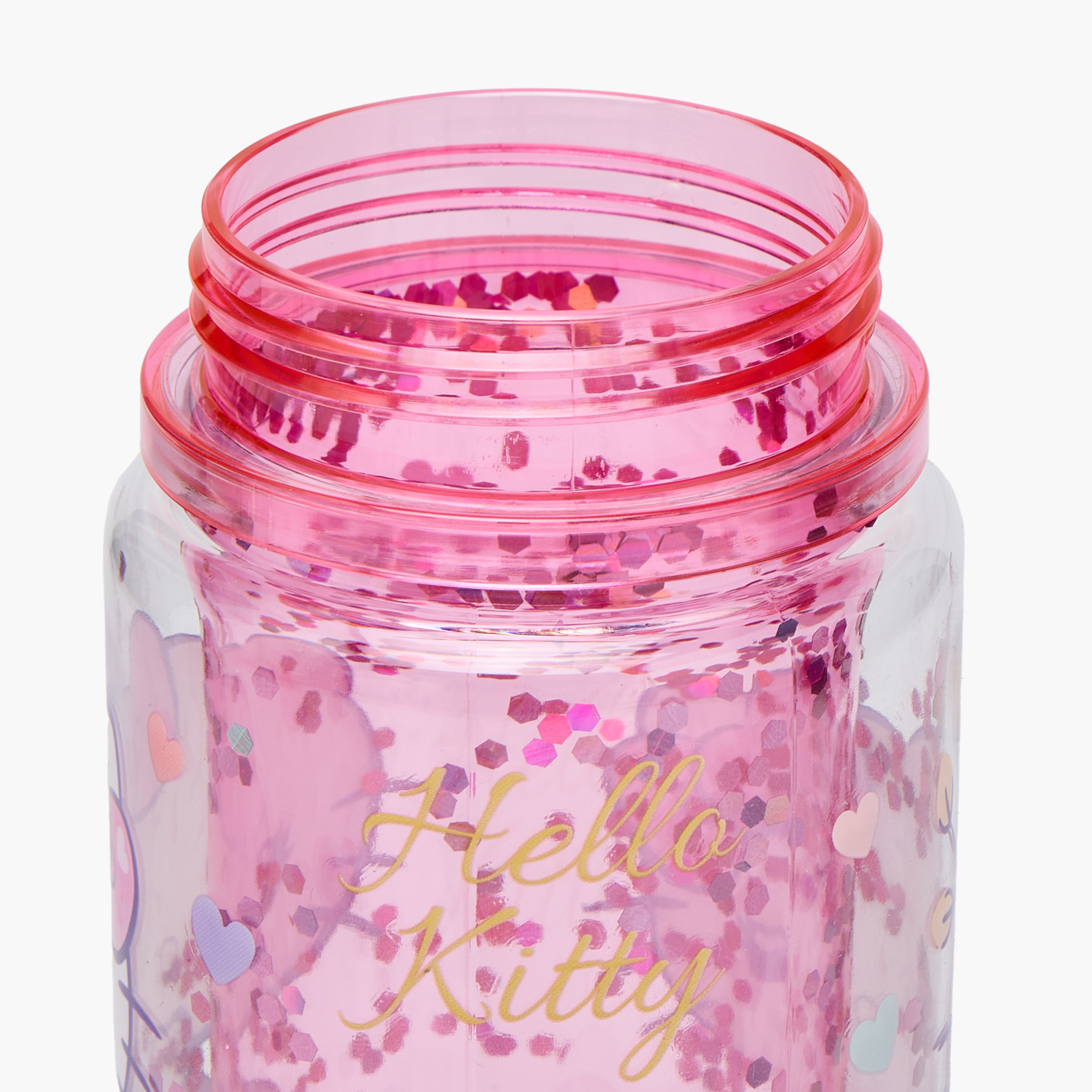 Sanrio Hello Kitty Print Water Bottle with Flip Spout and Handle - 330 ml-school-waterbottles-image-5