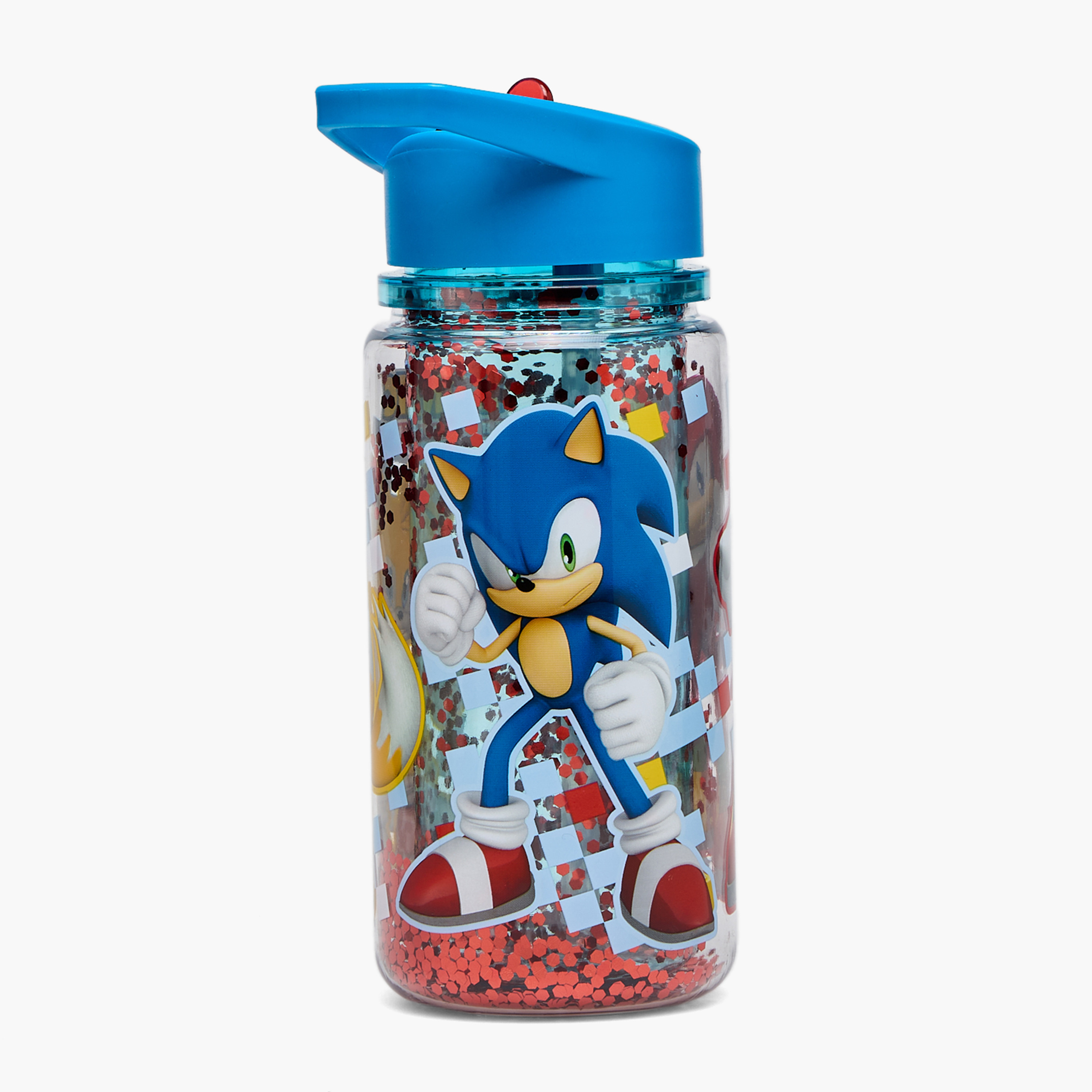 SEGA Sonic Print Water Bottle with Flip Spout and Handle - 330 ml-school-waterbottles-image-3