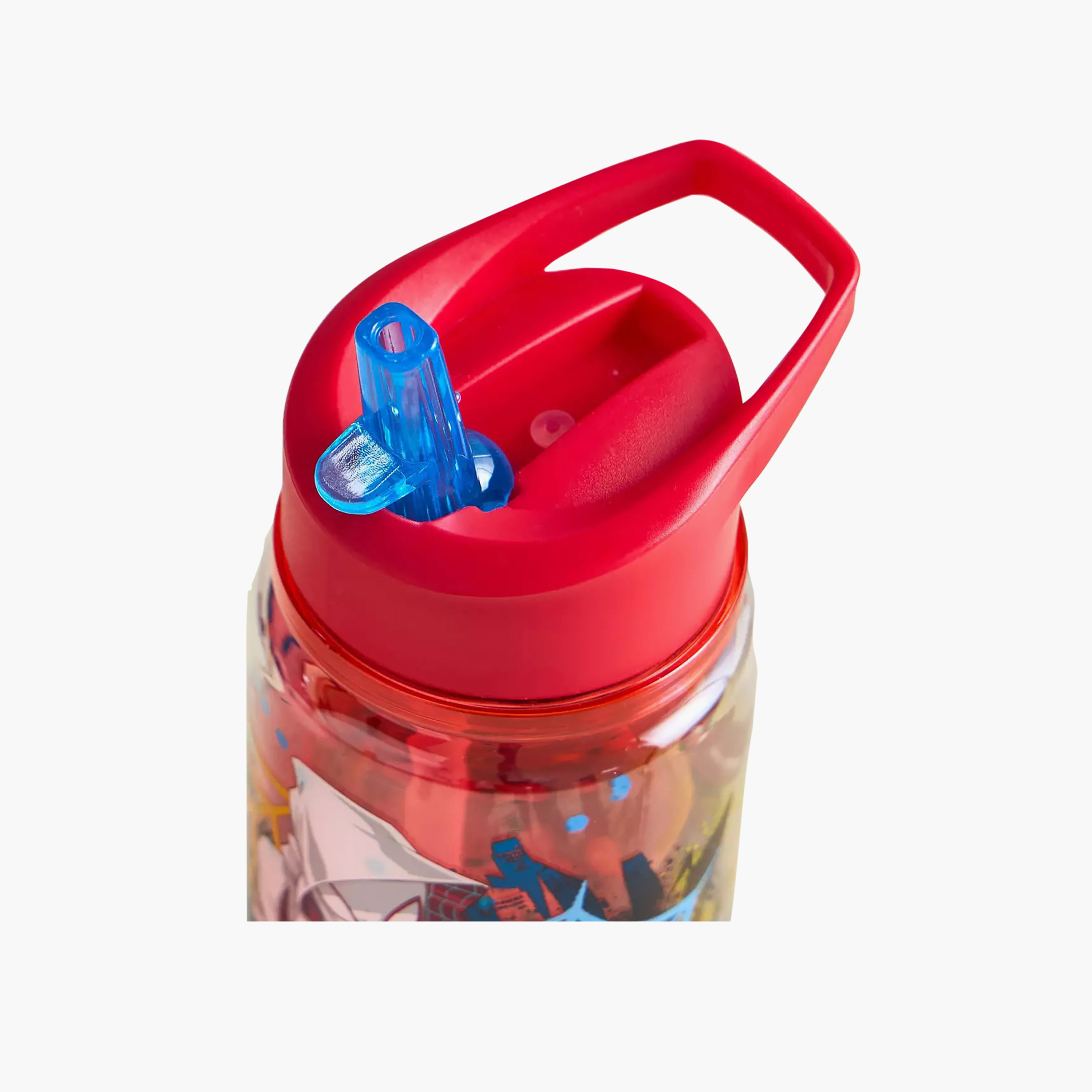 Spider-Man Print Water Bottle with Flip Spout and Handle - 330 ml-school-waterbottles-image-4