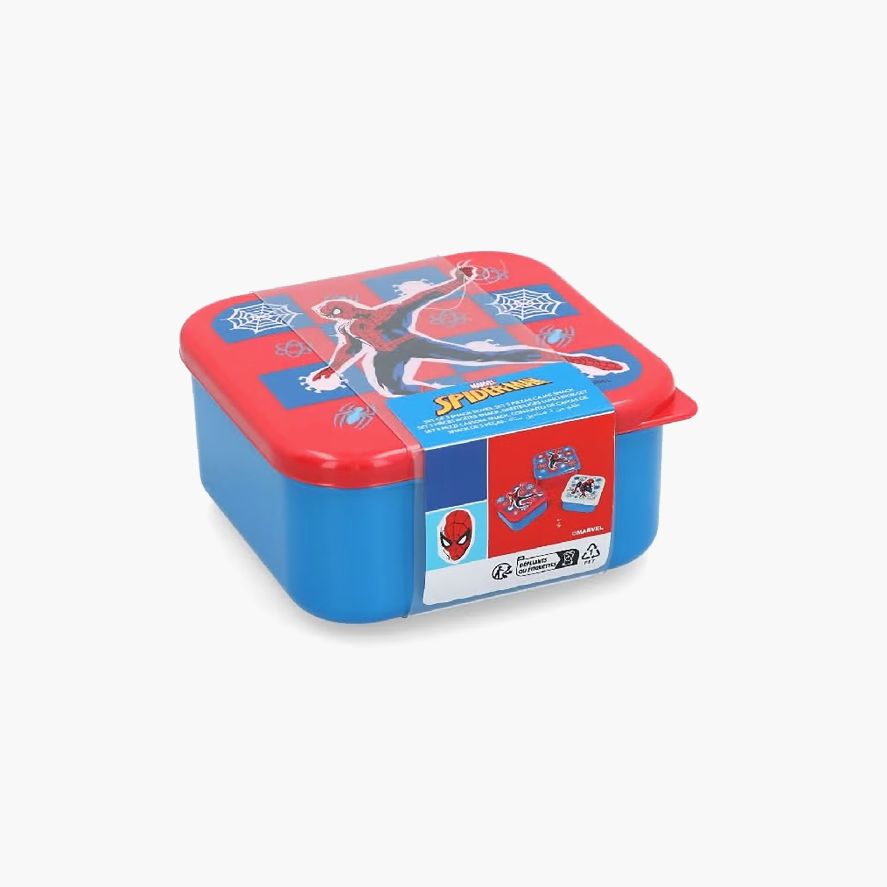 Pack of 3 Spider-Man Print Lunch Box for Boys with Lid-school-lunchessentials-lunchboxes-image-4