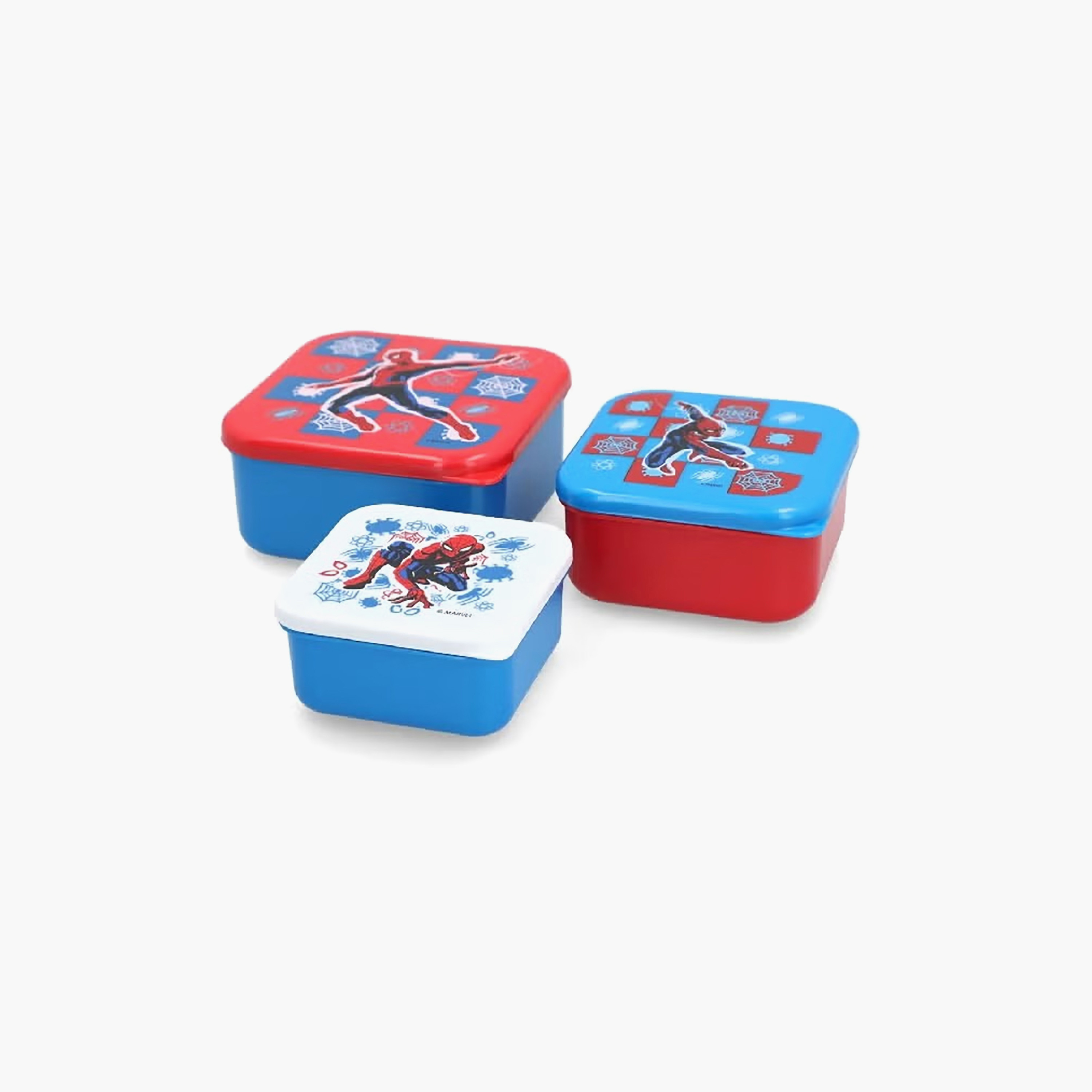 Pack of 3 Spider-Man Print Lunch Box for Boys with Lid-school-lunchessentials-lunchboxes-image-5