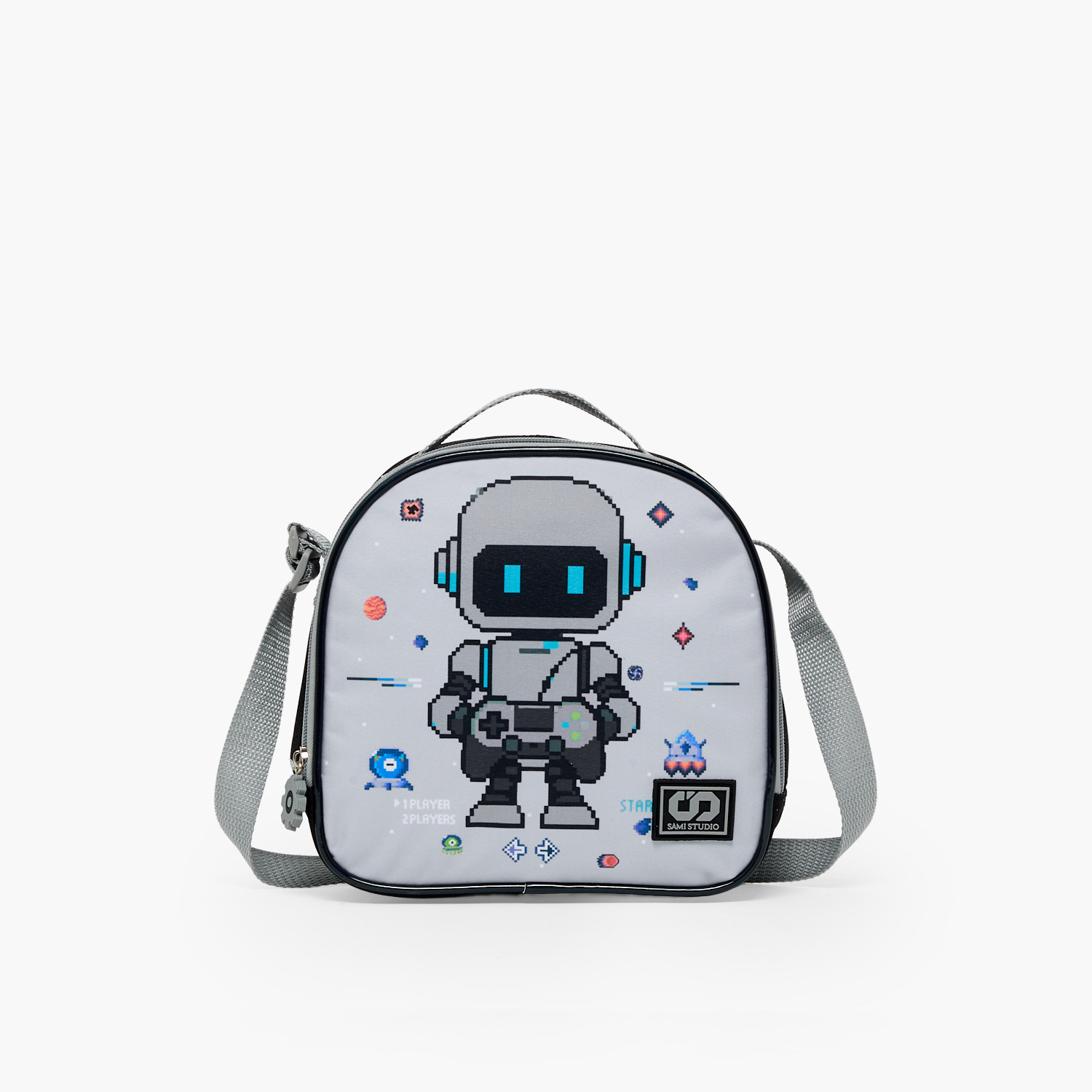 SAMI STUDIO Robot Print 3-Piece School Trolley Bag Set for Boys 2-5 Years with Lunch Bag - 12 inches-school-bagsandbackpacks-trolleybags-image-13