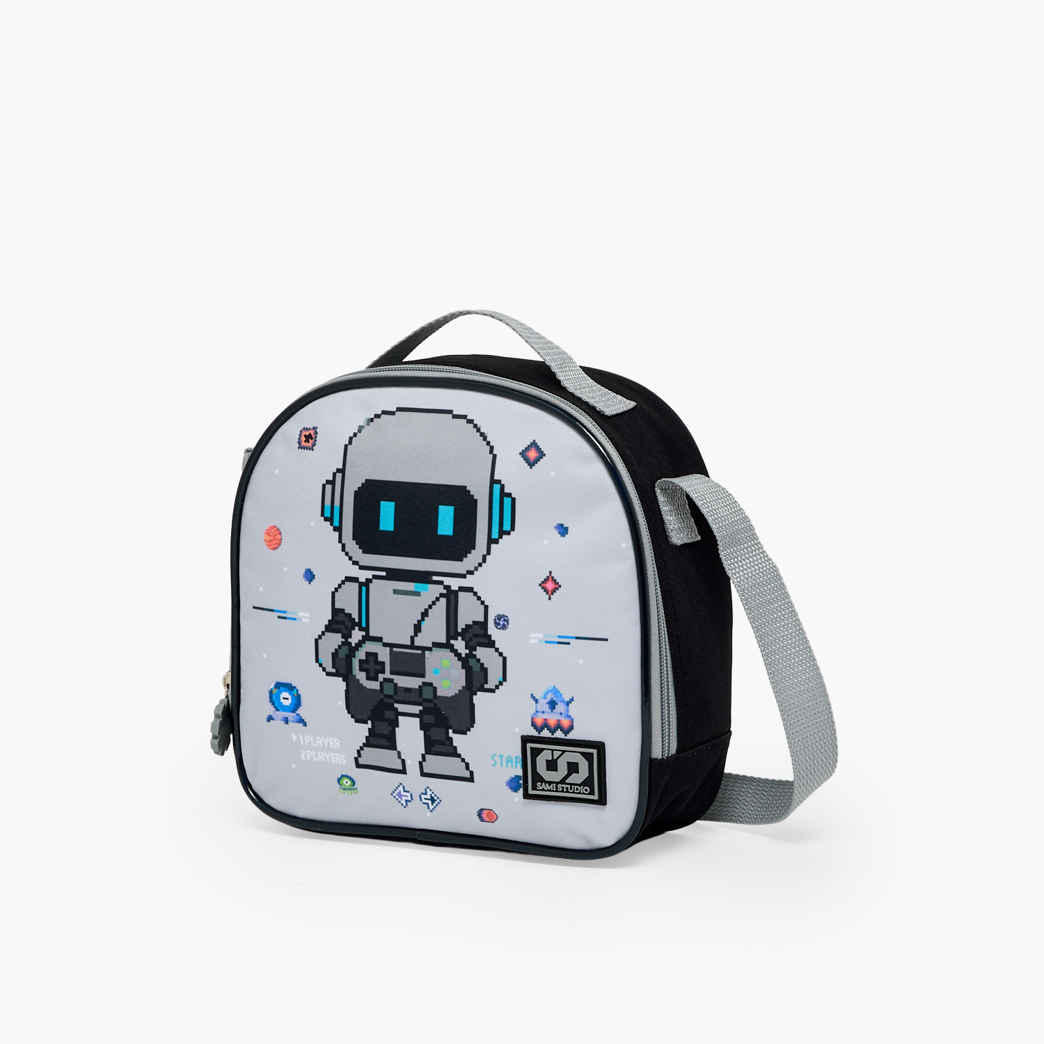 SAMI STUDIO Robot Print 3-Piece School Trolley Bag Set for Boys 2-5 Years with Lunch Bag - 12 inches-school-bagsandbackpacks-trolleybags-image-14