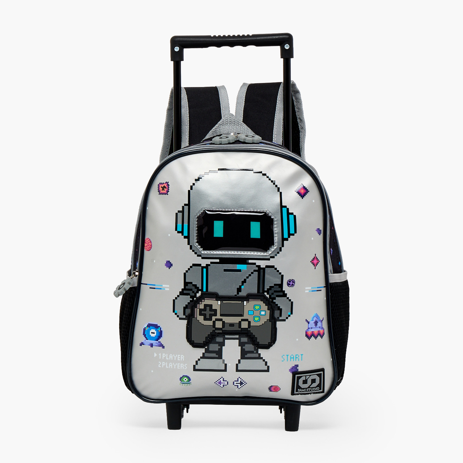 SAMI STUDIO Robot Print 3-Piece School Trolley Bag Set for Boys 2-5 Years with Lunch Bag - 12 inches-school-bagsandbackpacks-trolleybags-image-3