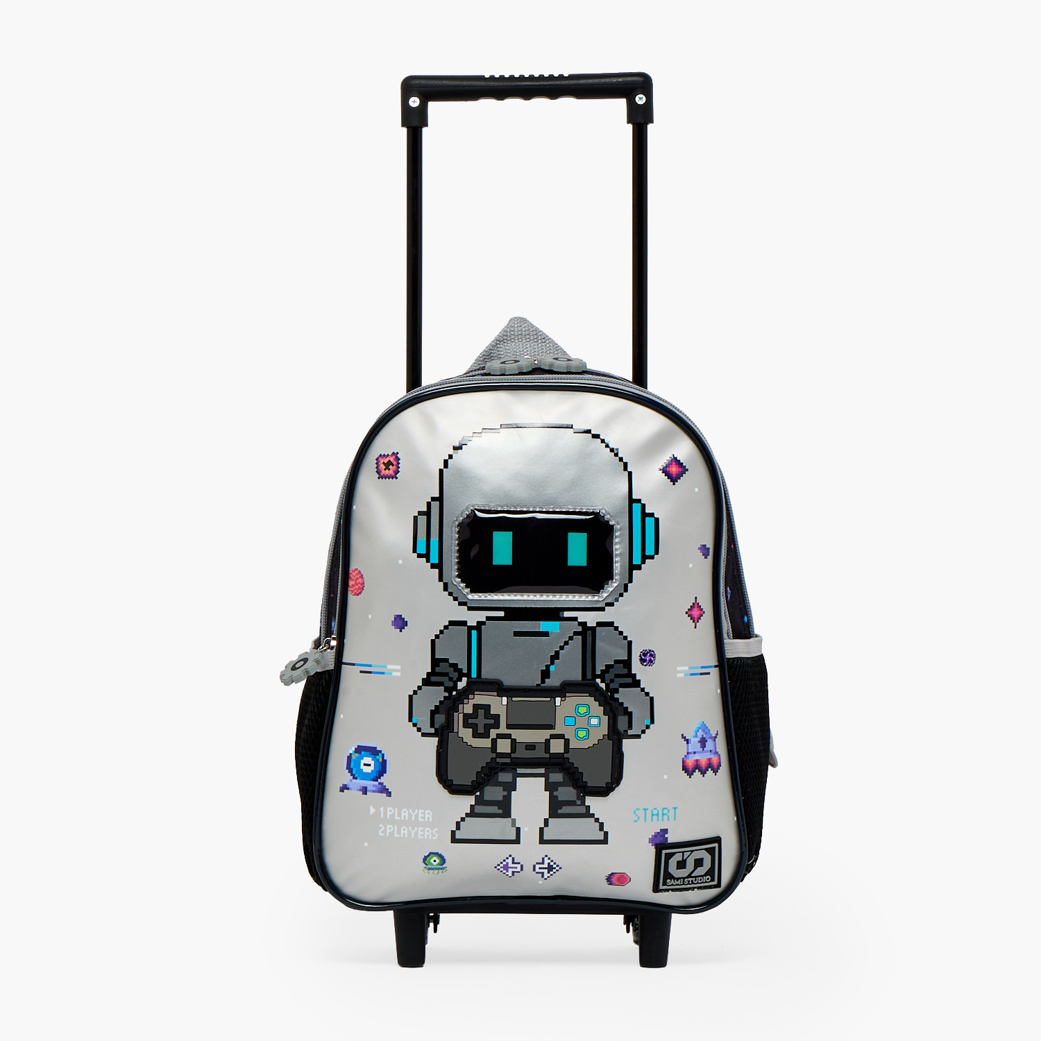 SAMI STUDIO Robot Print 3-Piece School Trolley Bag Set for Boys 2-5 Years with Lunch Bag - 12 inches-school-bagsandbackpacks-trolleybags-image-4