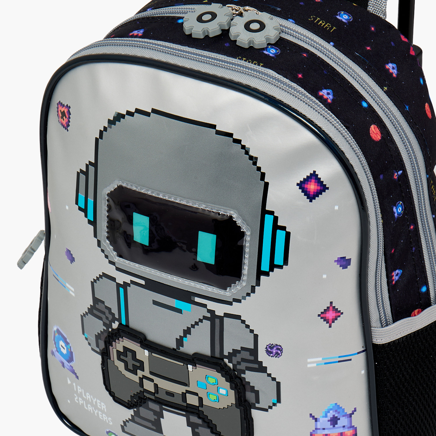 SAMI STUDIO Robot Print 3-Piece School Trolley Bag Set for Boys 2-5 Years with Lunch Bag - 12 inches-school-bagsandbackpacks-trolleybags-image-6