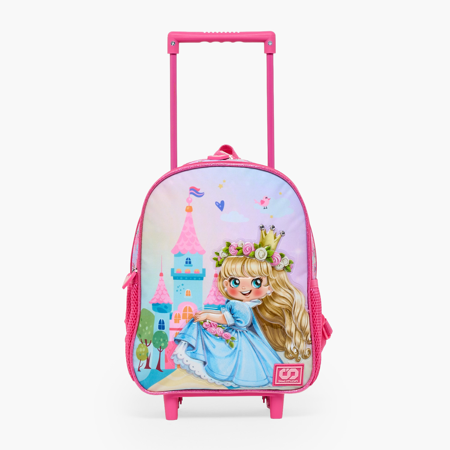 SAMI STUDIO Princess 3-Piece School Trolley Bag Set for Girl 2-5 Years with Lunch Bag - 12 inches-school-bagsandbackpacks-trolleybags-image-12