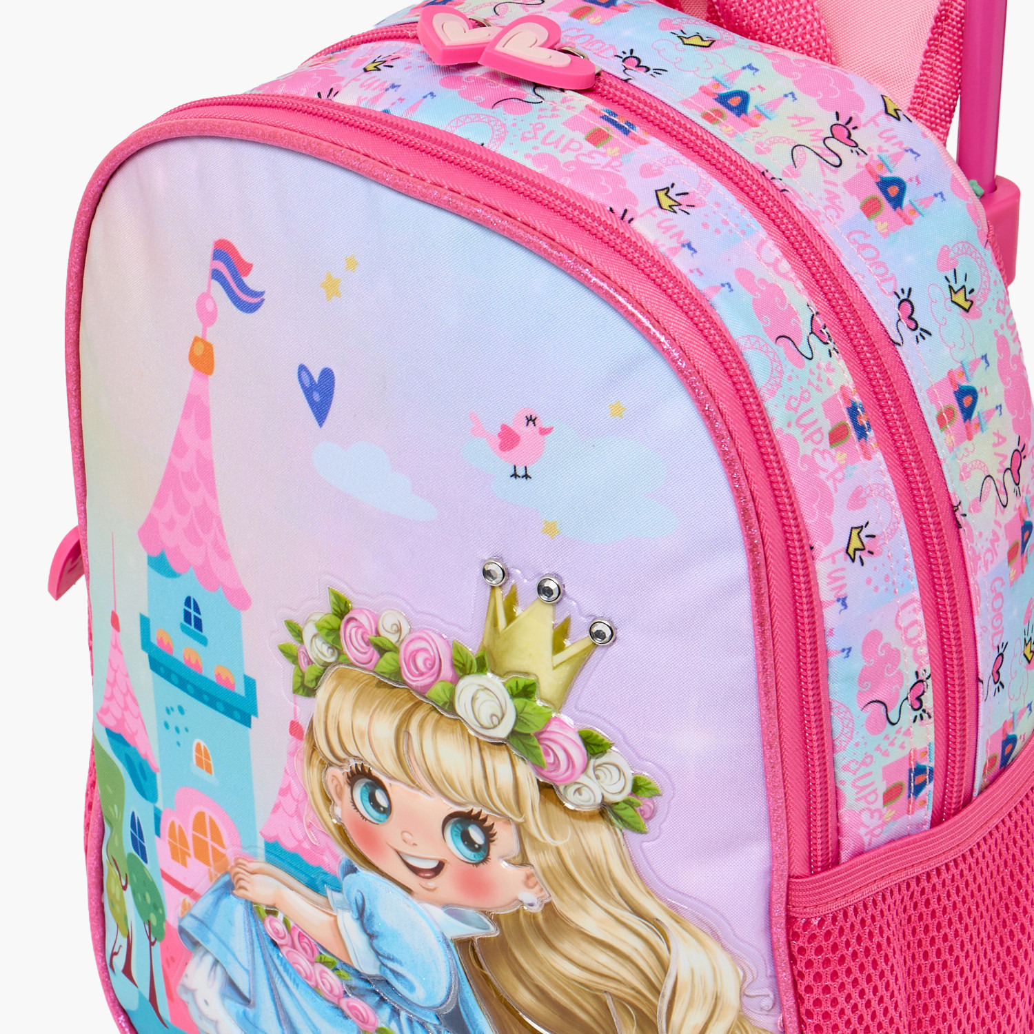 SAMI STUDIO Princess 3-Piece School Trolley Bag Set for Girl 2-5 Years with Lunch Bag - 12 inches-school-bagsandbackpacks-trolleybags-image-14