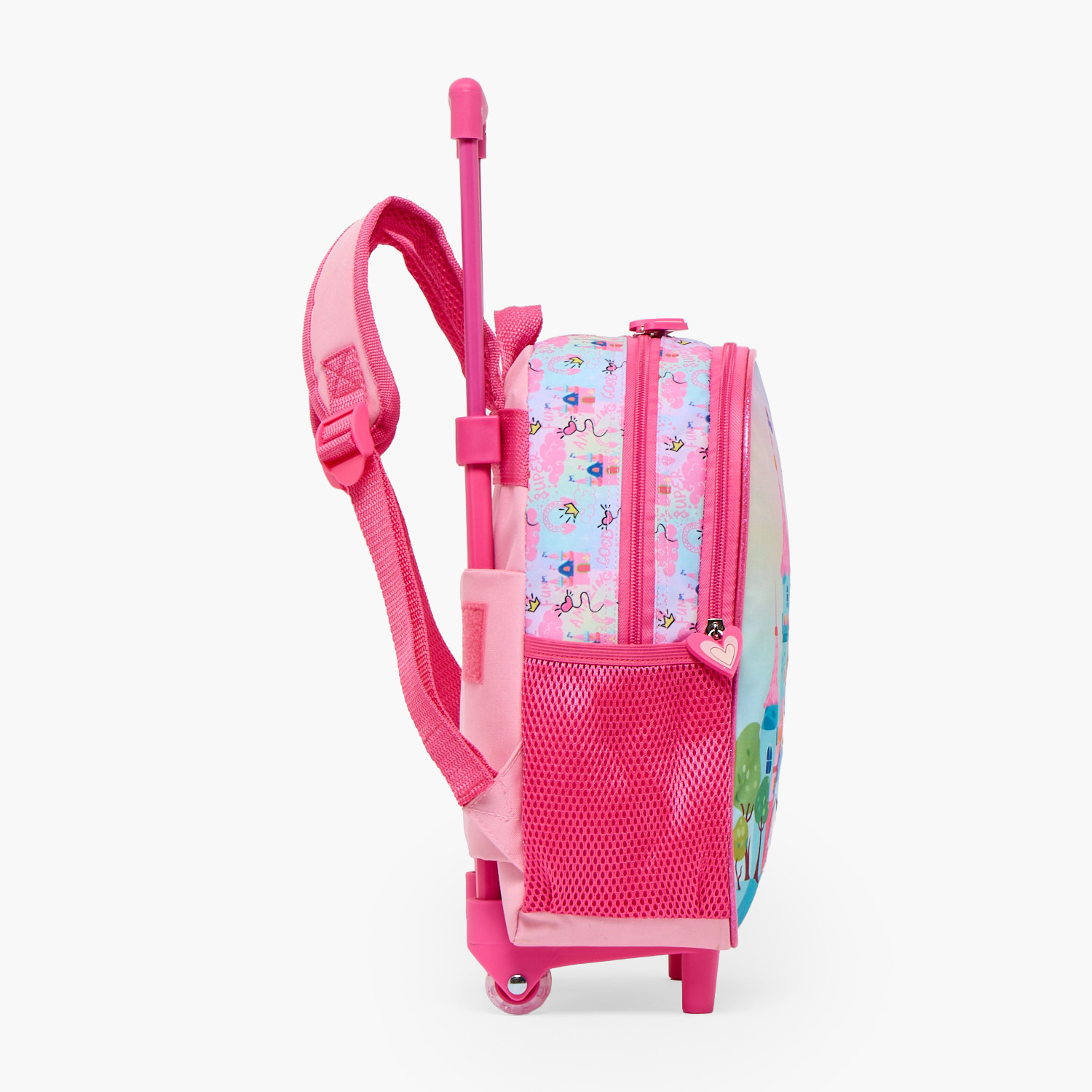 SAMI STUDIO Princess 3-Piece School Trolley Bag Set for Girl 2-5 Years with Lunch Bag - 12 inches-school-bagsandbackpacks-trolleybags-image-1