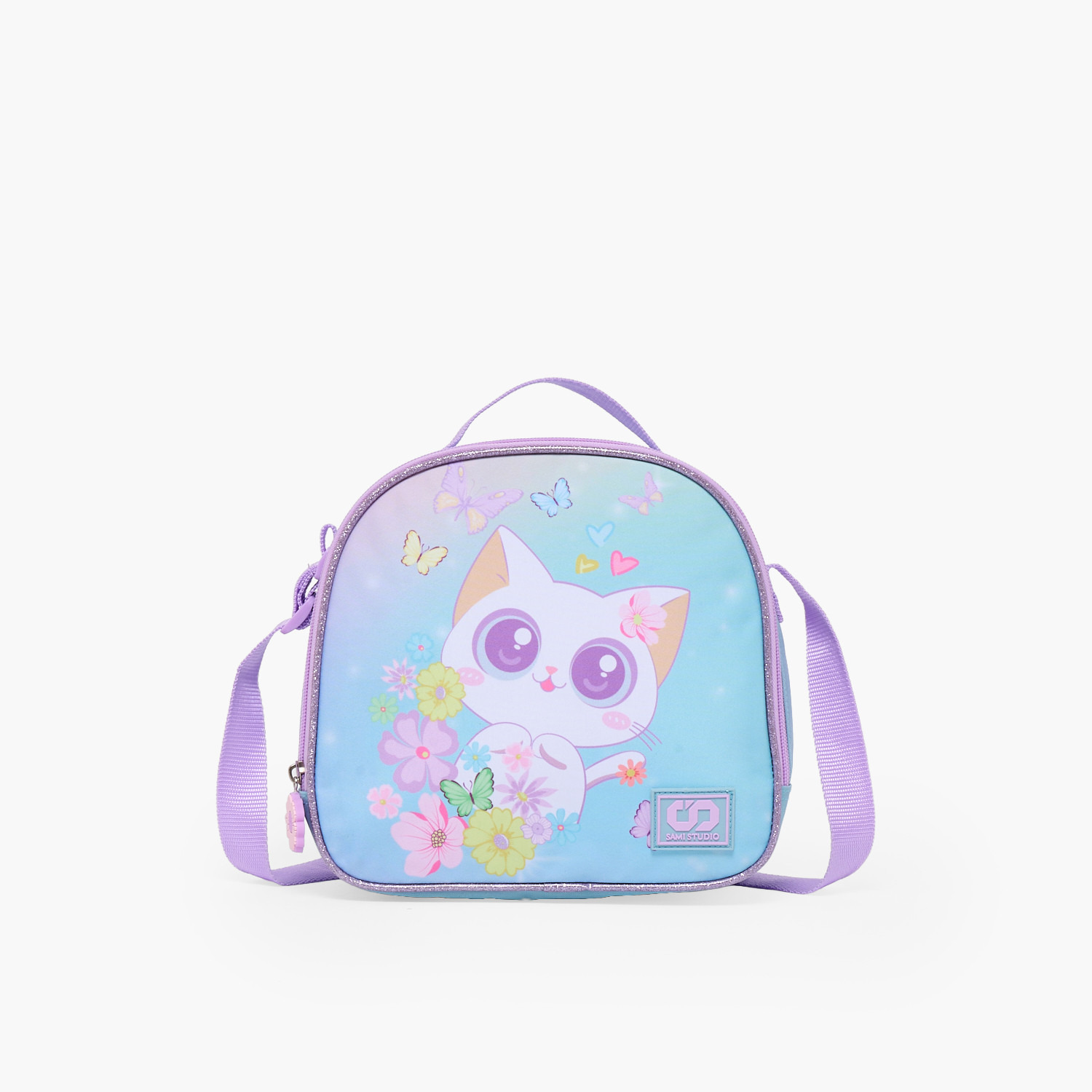 SAMI STUDIO Cat Print 3-Piece School Trolley Bag Set for Girls 2-5 Years with Lunch Bag - 12 inches-school-bagsandbackpacks-trolleybags-image-13