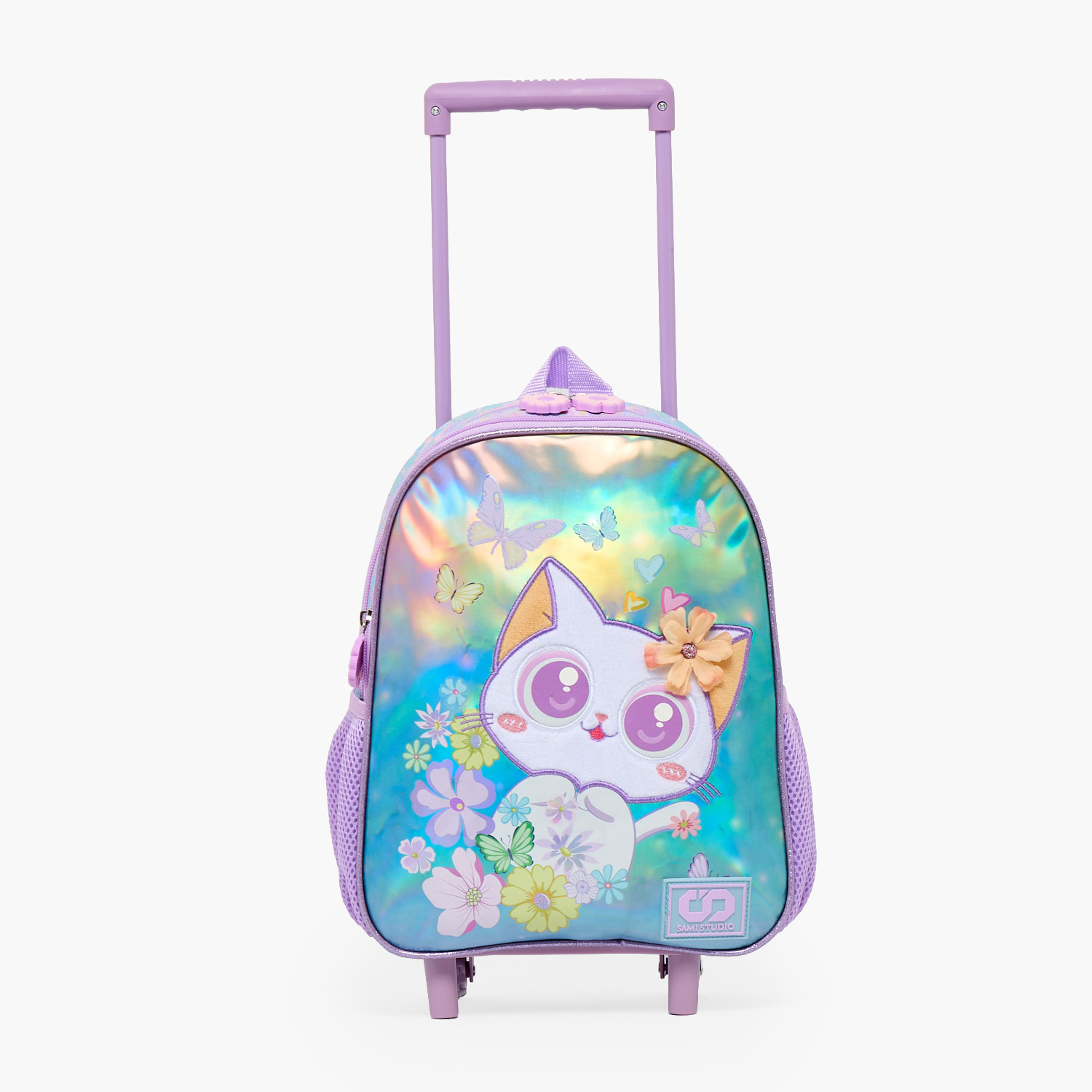 SAMI STUDIO Cat Print 3-Piece School Trolley Bag Set for Girls 2-5 Years with Lunch Bag - 12 inches-school-bagsandbackpacks-trolleybags-image-4