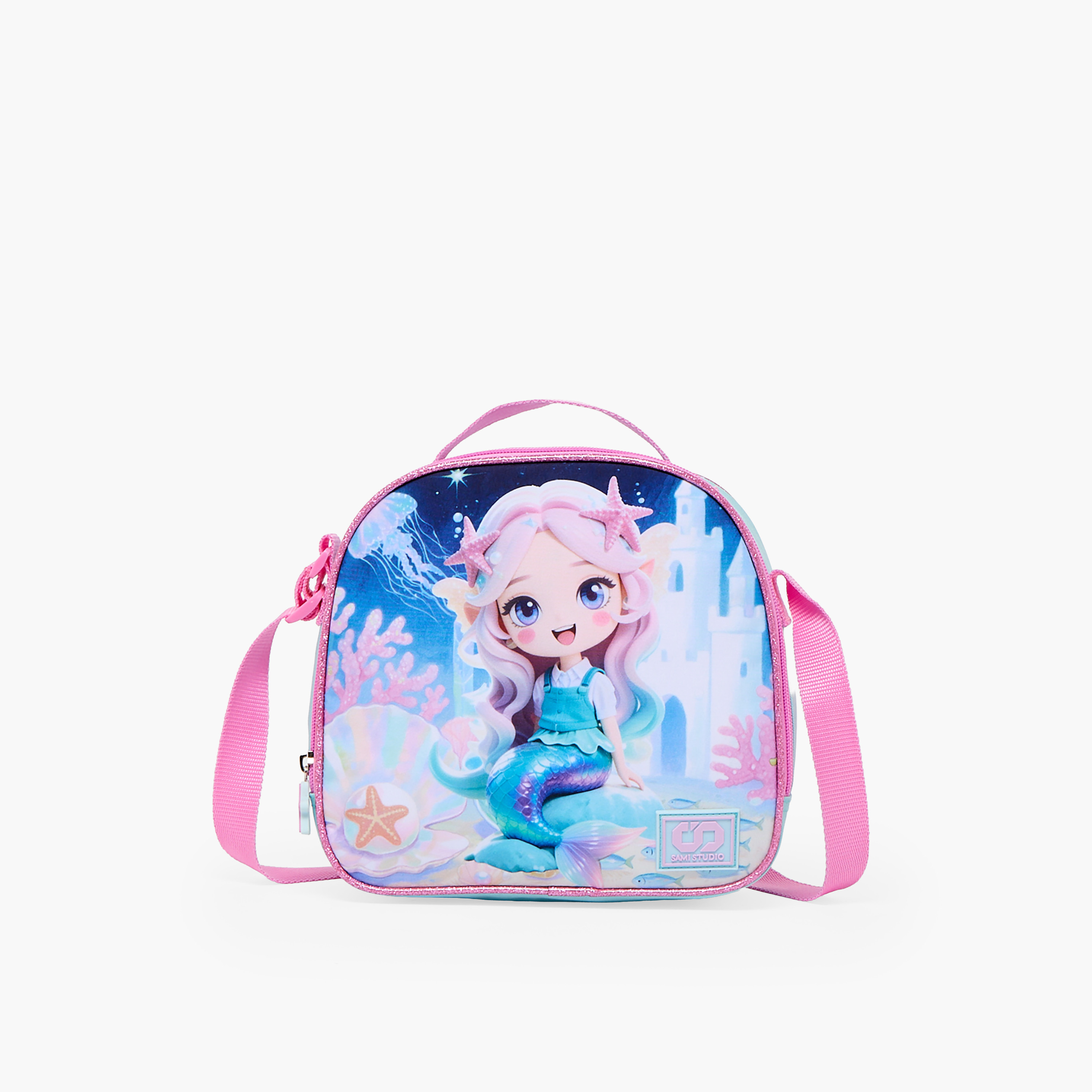 SAMI STUDIO Mermaid 3-Piece School Trolley Bag Set for Girls 2-5 Years with Lunch Bag - 12 inches-school-bagsandbackpacks-trolleybags-image-14