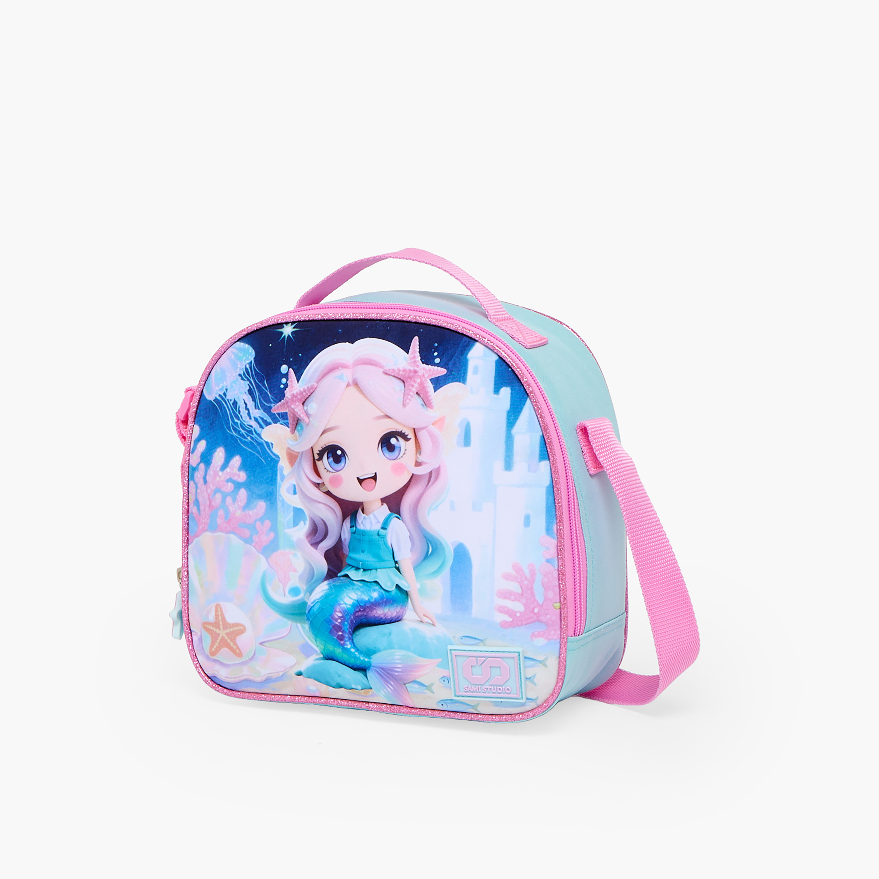SAMI STUDIO Mermaid 3-Piece School Trolley Bag Set for Girls 2-5 Years with Lunch Bag - 12 inches-school-bagsandbackpacks-trolleybags-image-16