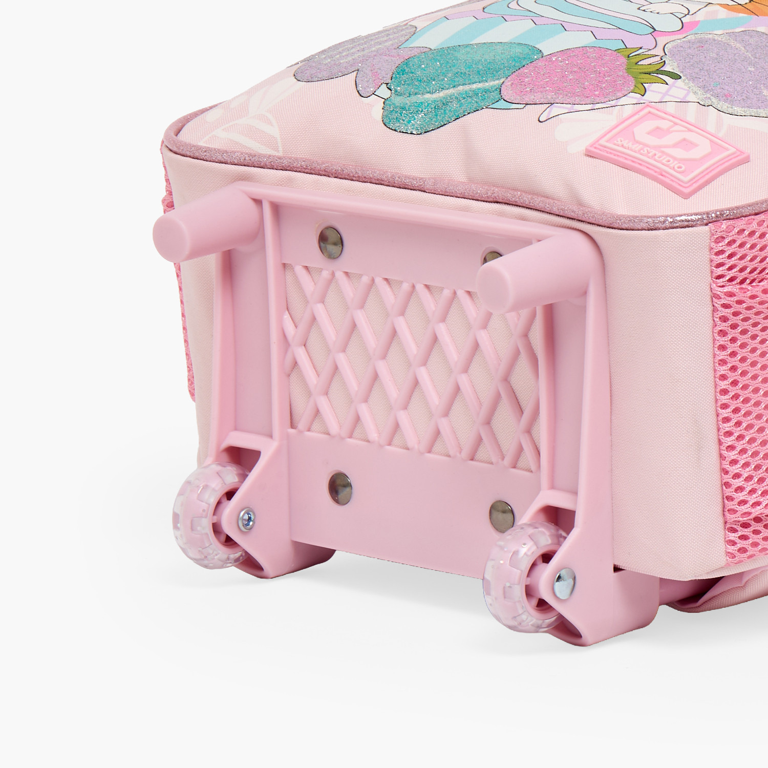 SAMI STUDIO Rabbit 3-Piece School Trolley Bag Set for Girls 2-5 Years with Lunch Bag - 12 inches-school-bagsandbackpacks-trolleybags-image-12