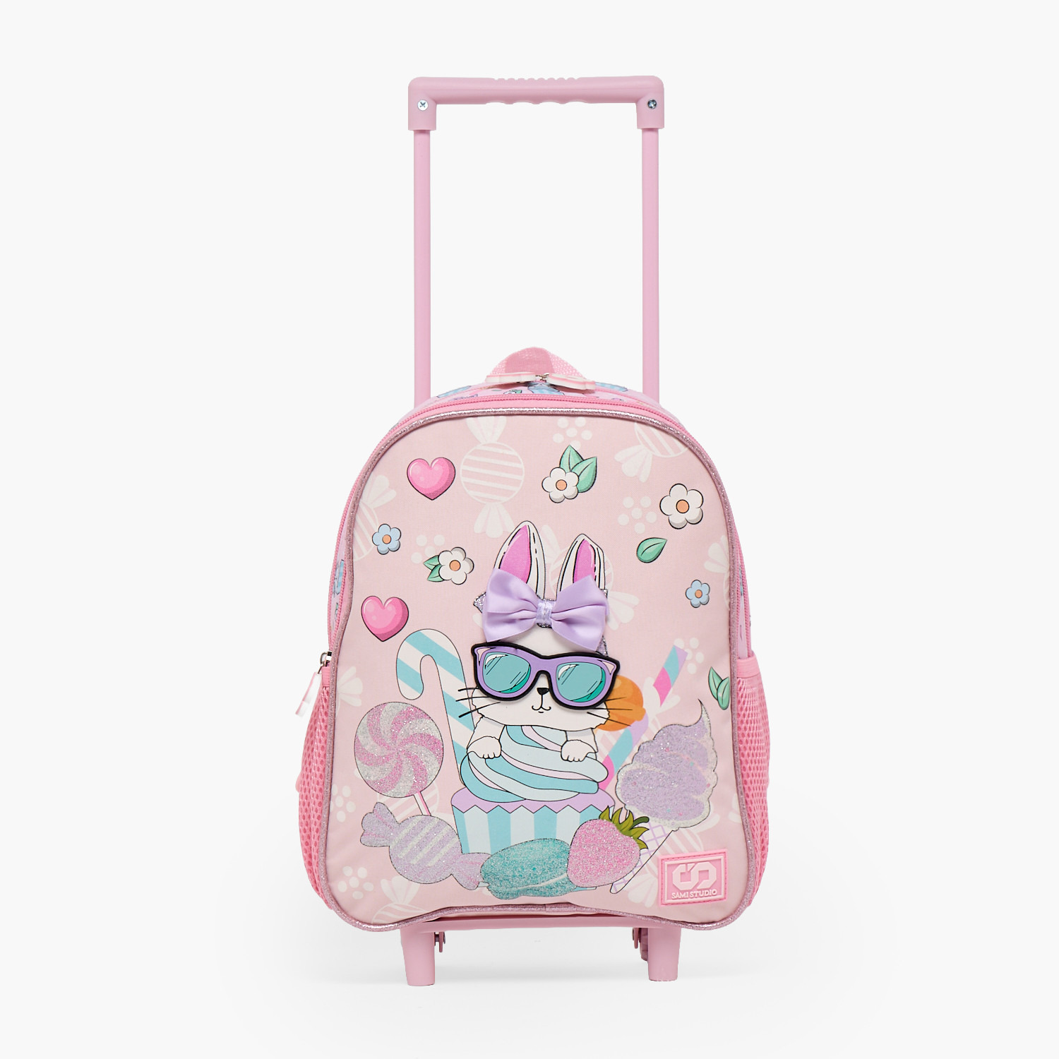 SAMI STUDIO Rabbit 3-Piece School Trolley Bag Set for Girls 2-5 Years with Lunch Bag - 12 inches-school-bagsandbackpacks-trolleybags-image-4