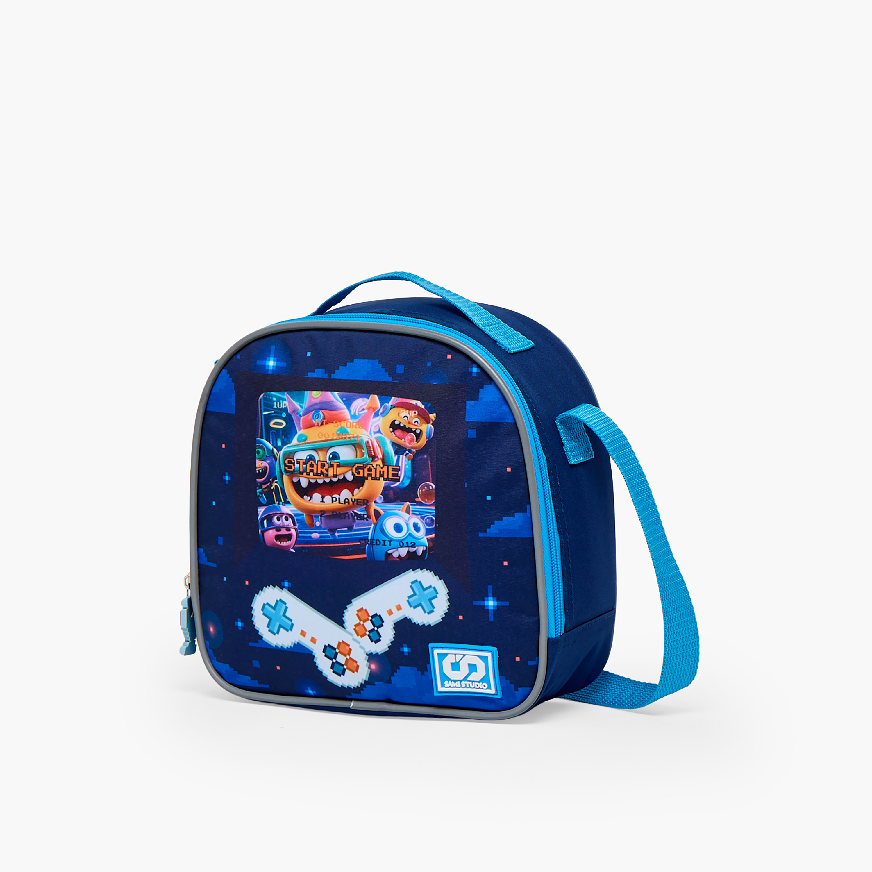 SAMI STUDIO Game Print 3-Piece School Trolley Bag Set for Boys 2-5 Years with Lunch Bag - 12 inches-school-bagsandbackpacks-trolleybags-image-14